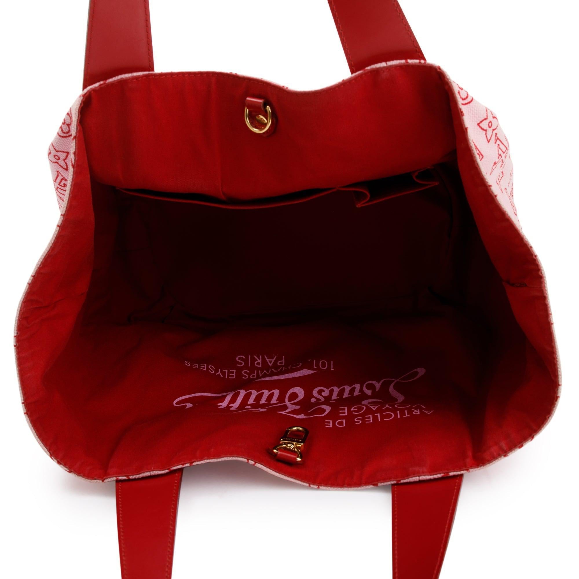 Louis Vuitton Red Monogram Canvas Cabas Ipanema GM