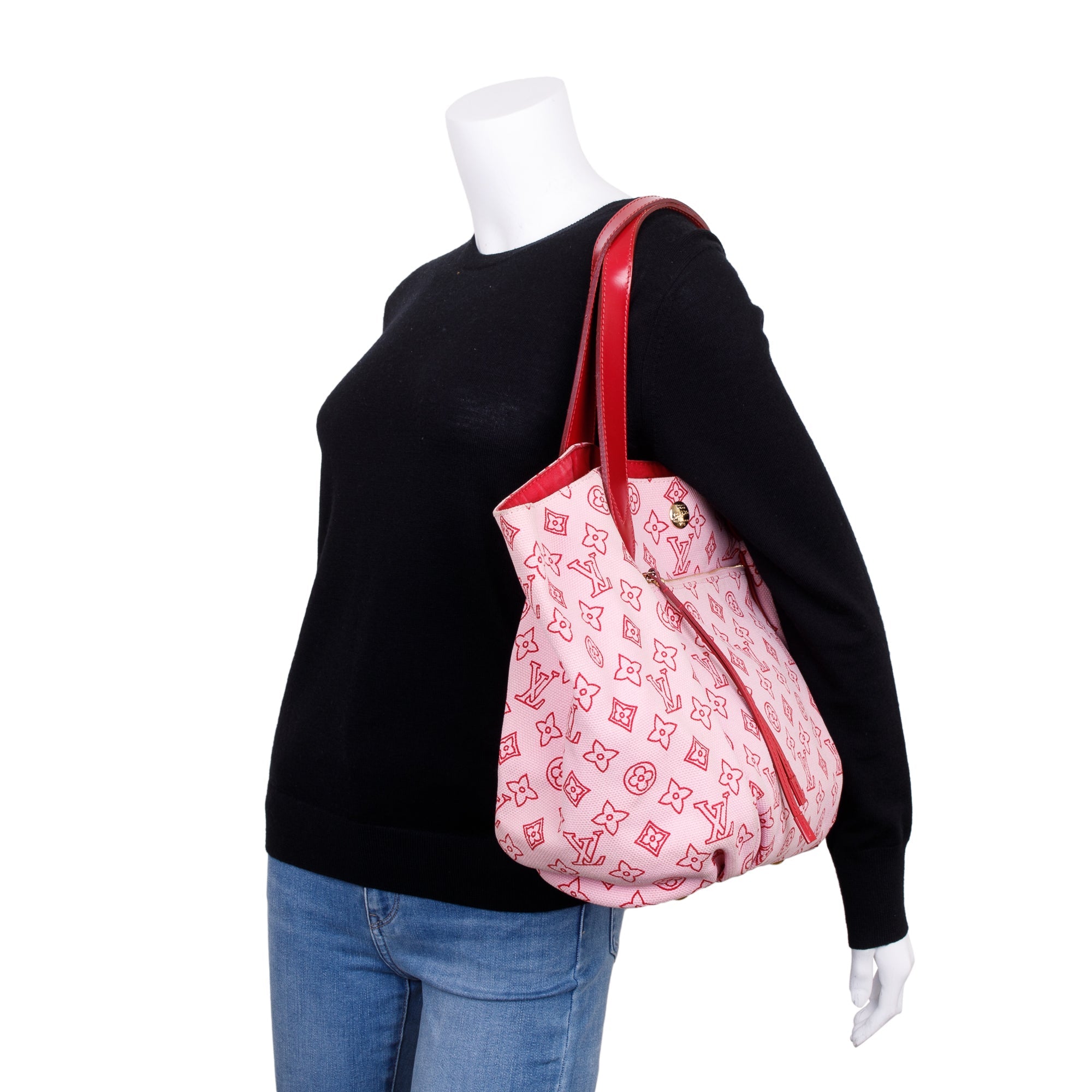 Louis Vuitton Red Monogram Canvas Cabas Ipanema GM