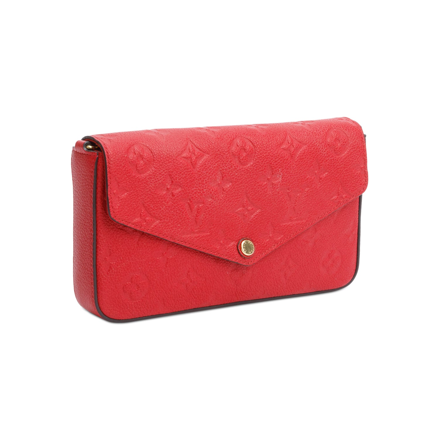 Louis Vuitton Red Monogram Empreinte Leather Felicie Pochette w/ Insert