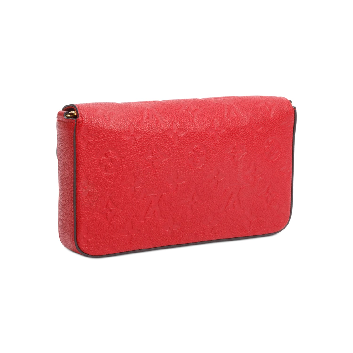 Louis Vuitton Red Monogram Empreinte Leather Felicie Pochette w/ Insert
