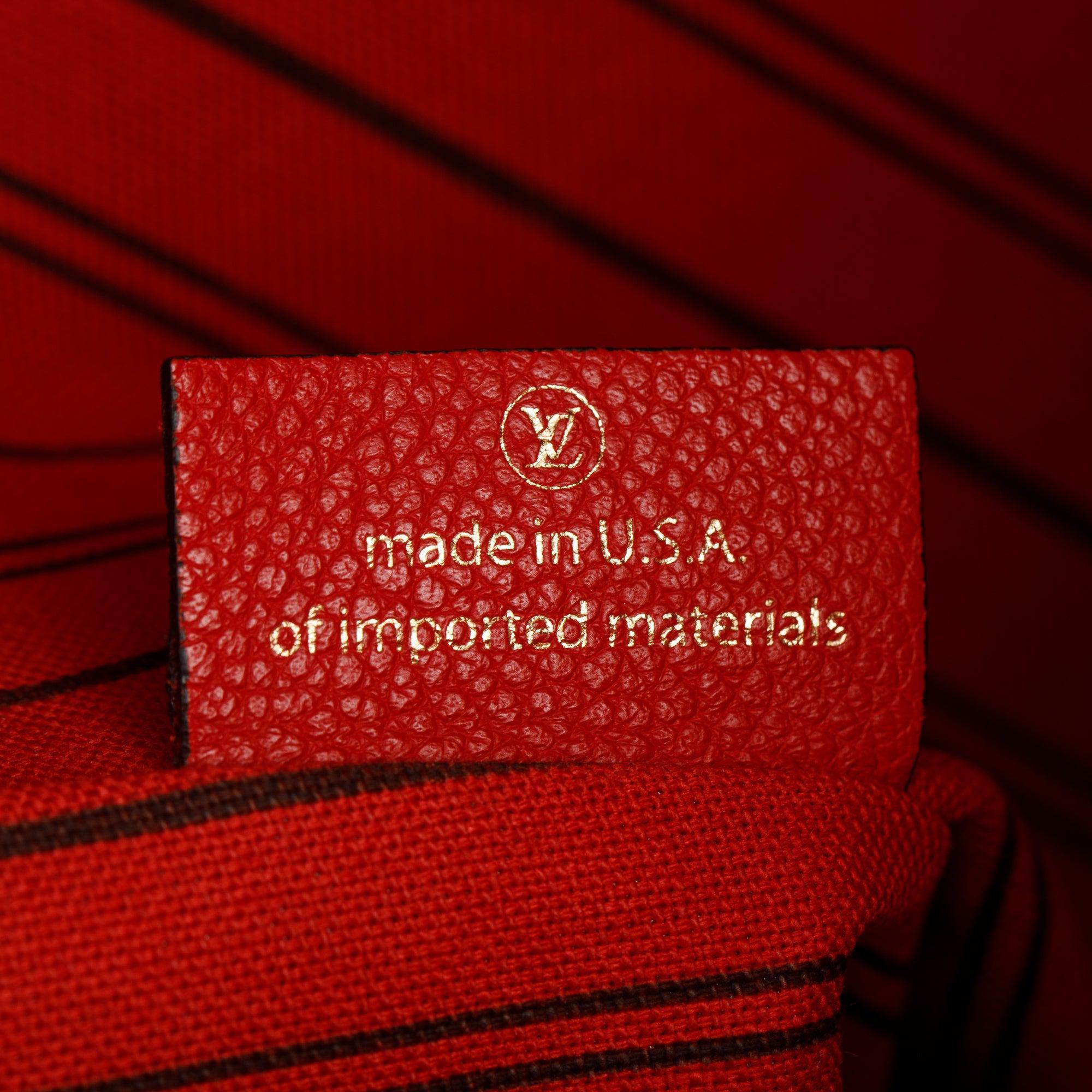 Louis Vuitton Red Monogram Empreinte Leather Pochette Metis w/ Box