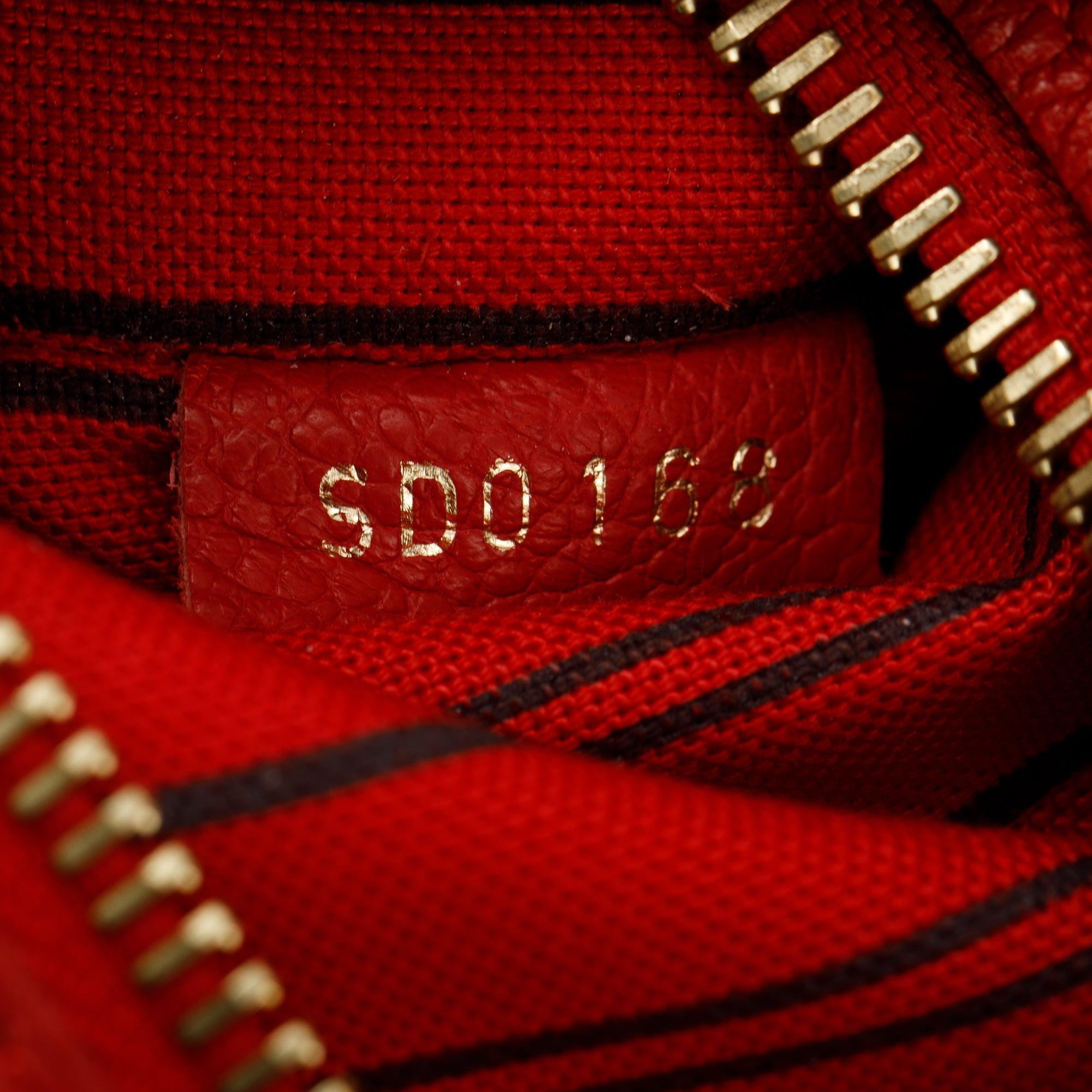 Louis Vuitton Red Monogram Empreinte Leather Pochette Metis w/ Box