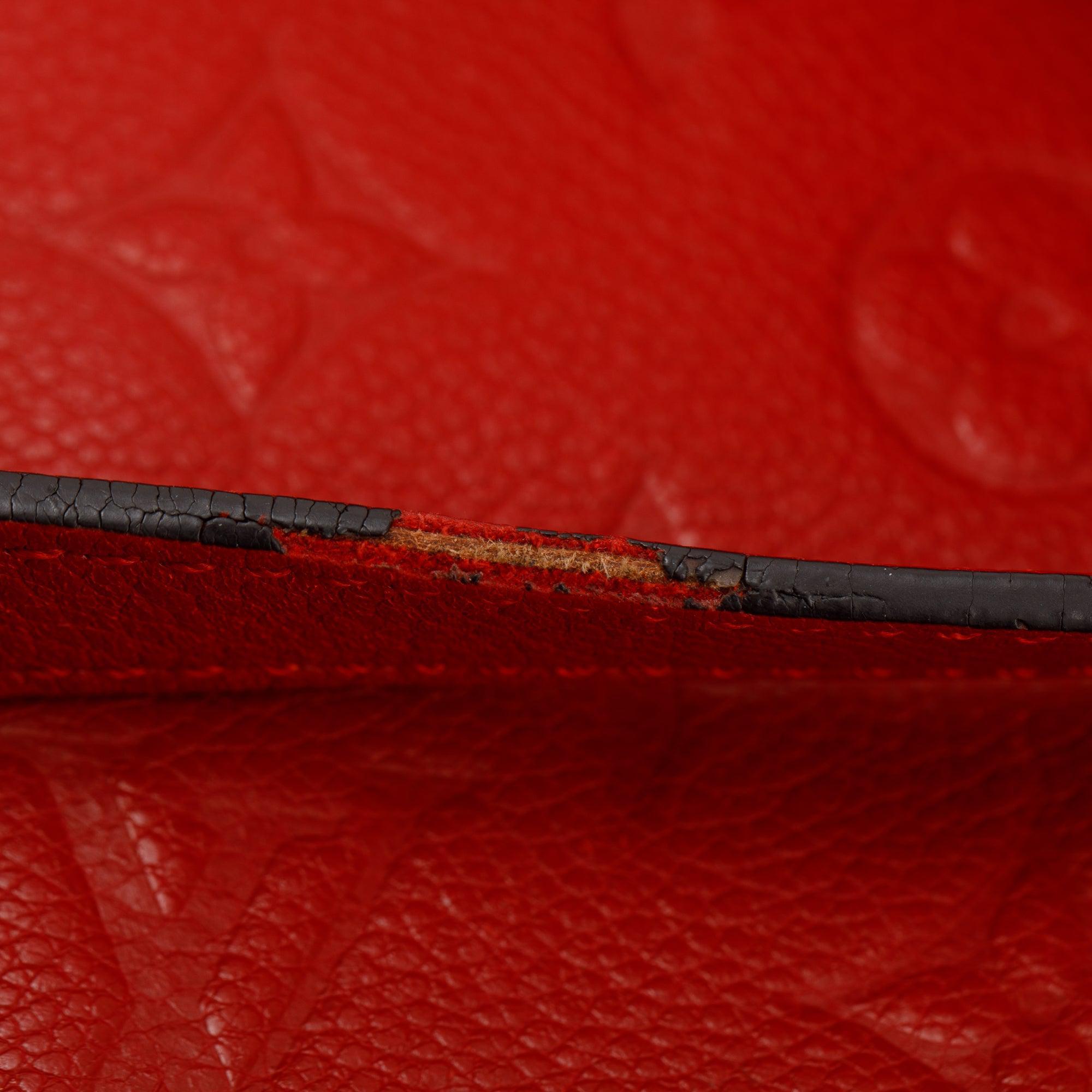 Louis Vuitton Red Monogram Empreinte Leather Pochette Metis w/ Box