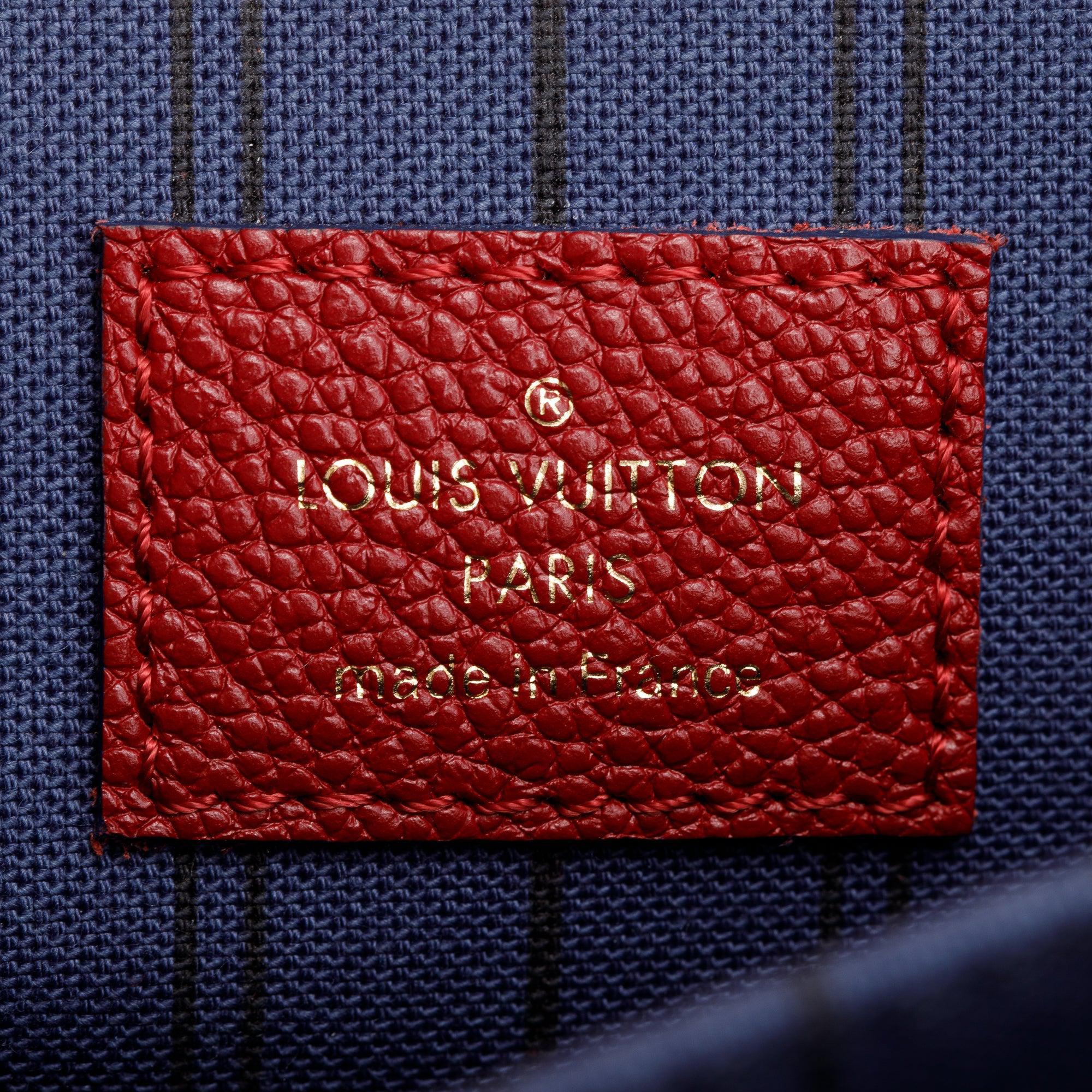 Louis Vuitton Red Monogram Empreinte Leather Pochette Metis w/ Box & Receipt