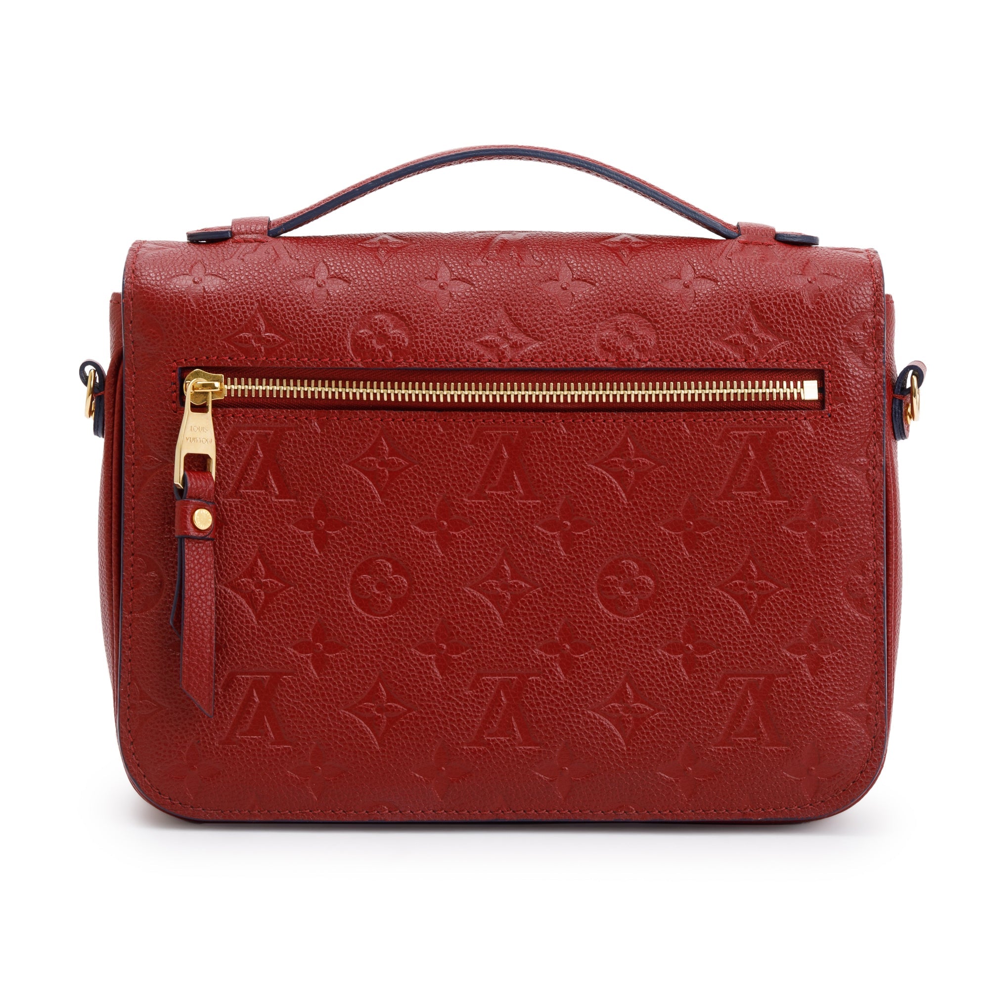 Louis Vuitton Red Monogram Empreinte Leather Pochette Metis w/ Box & Receipt