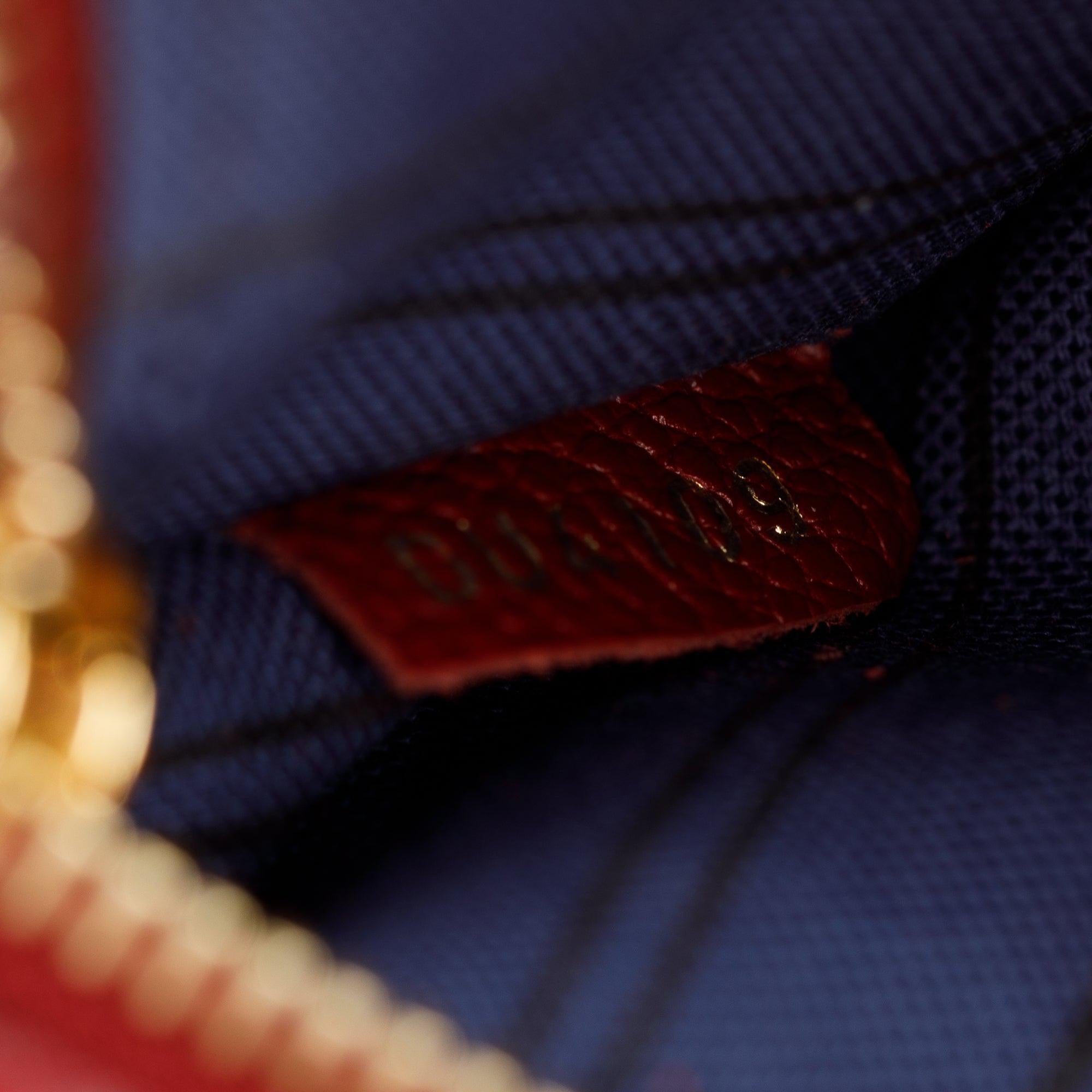 Louis Vuitton Red Monogram Empreinte Leather Pochette Metis w/ Box & Receipt