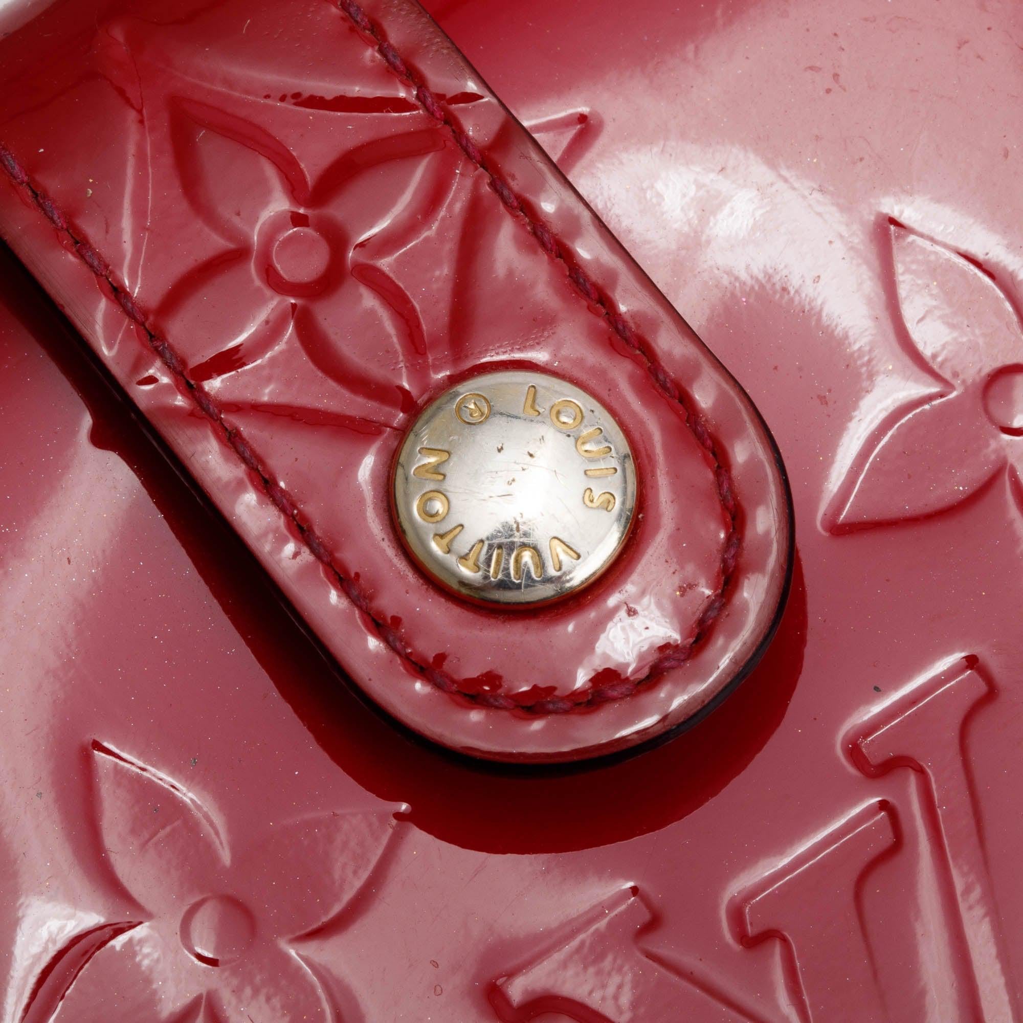 Louis Vuitton Red Monogram Vernis French Purse Compact Wallet