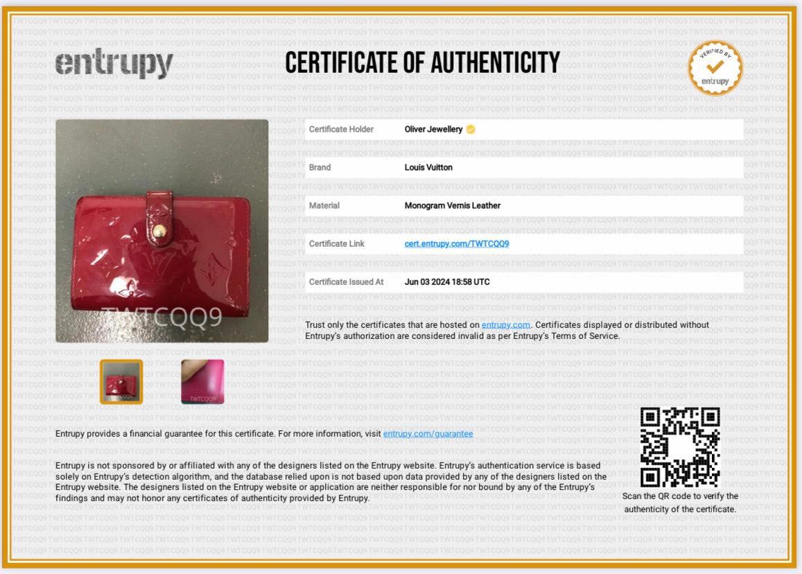 Louis Vuitton Red Monogram Vernis French Purse Compact Wallet