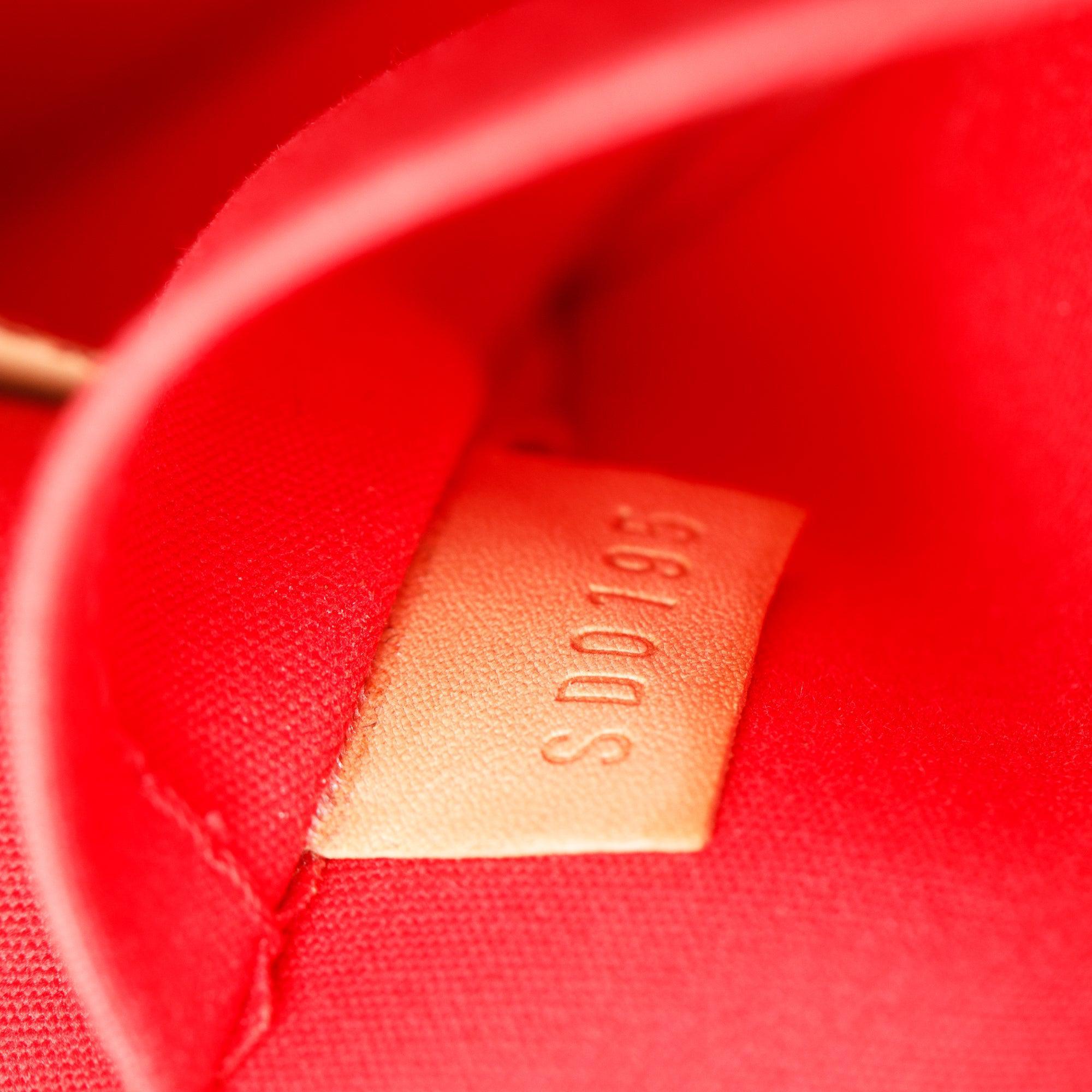 Louis Vuitton Red Monogram Vernis Leather Alma BB w/ Strap