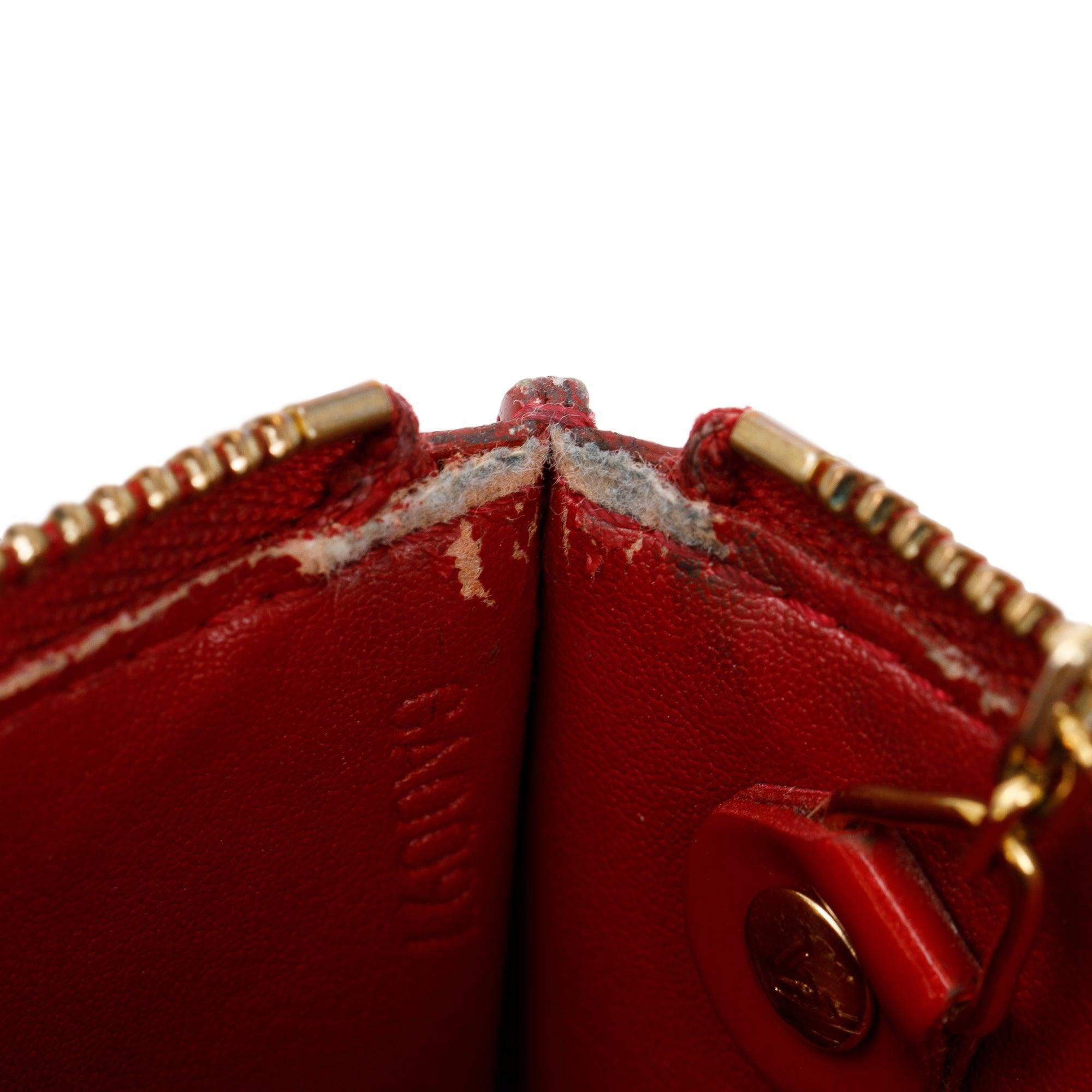 Louis Vuitton Red Monogram Vernis Leather Key Pouch