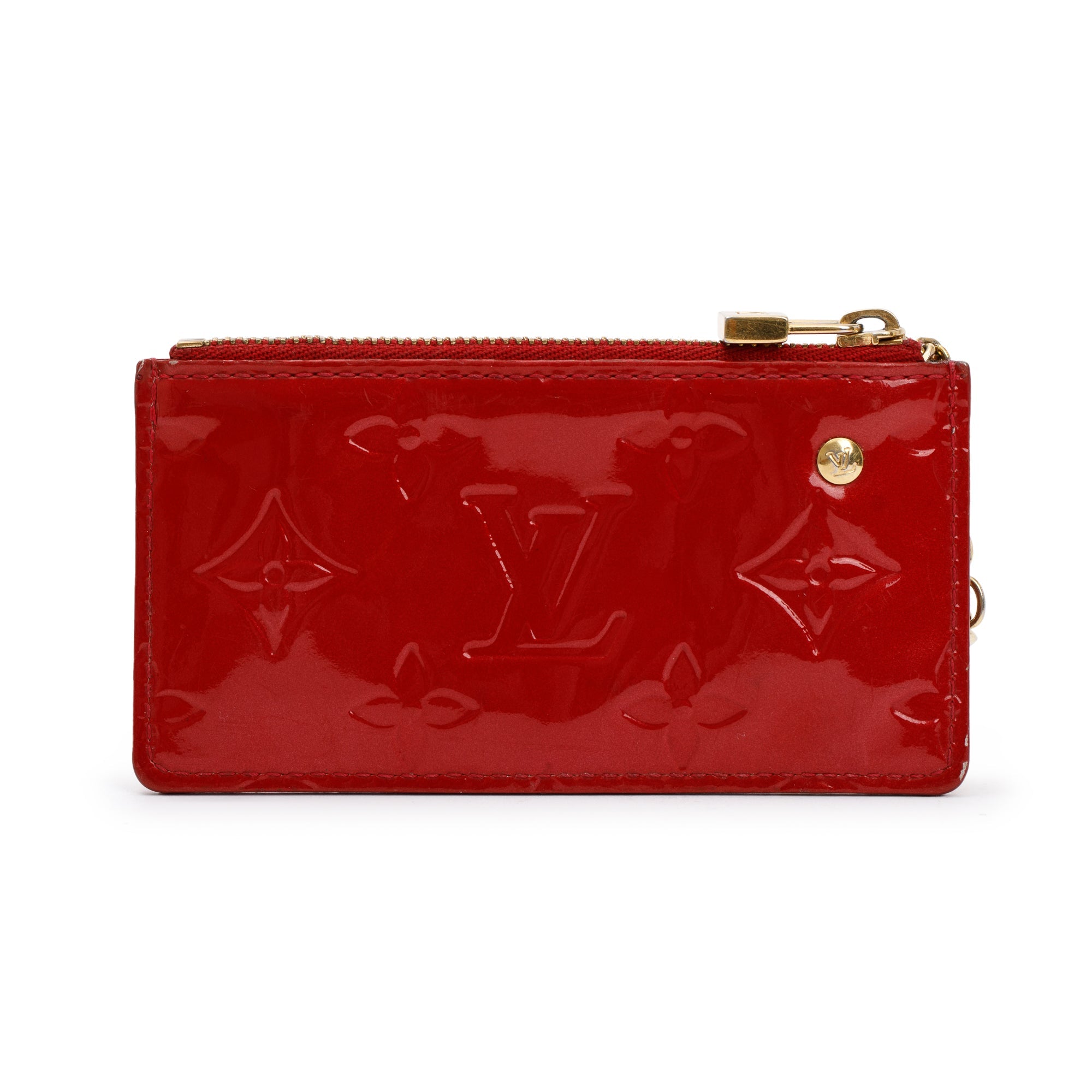 Louis Vuitton Red Monogram Vernis Leather Key Pouch