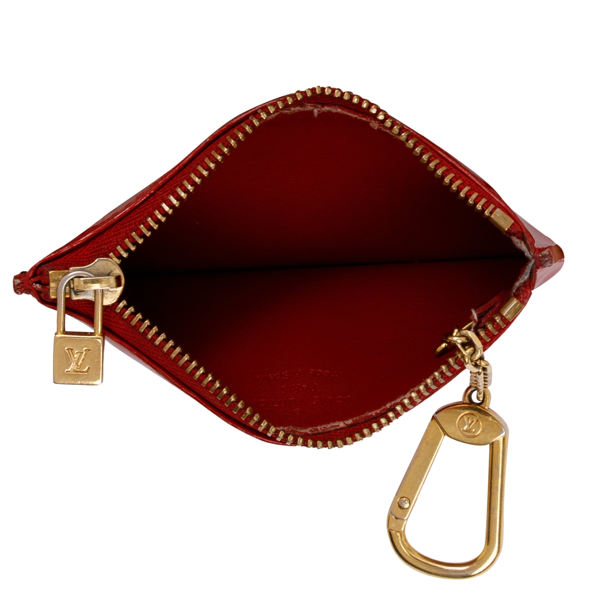 Louis Vuitton Red Monogram Vernis Leather Key Pouch