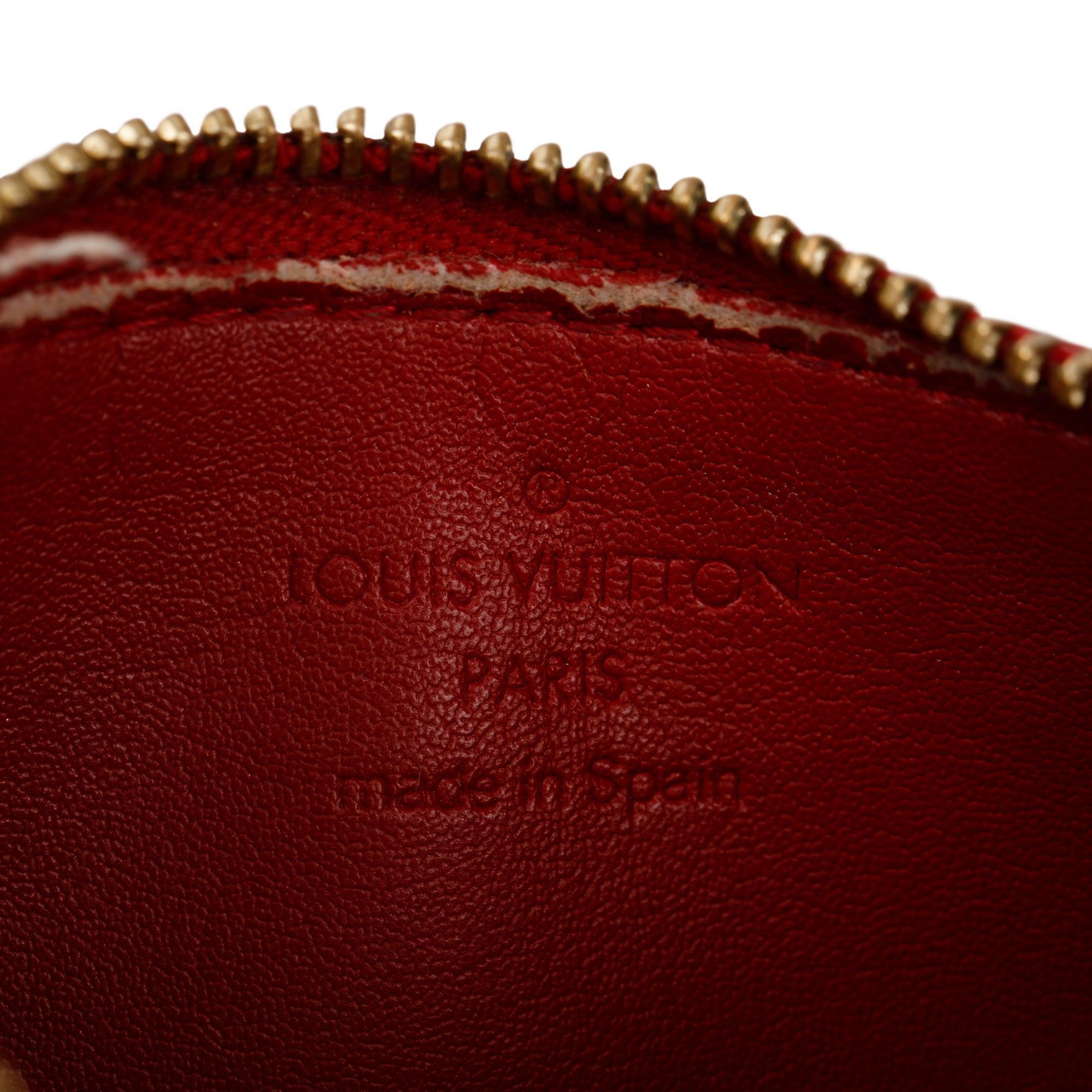 Louis Vuitton Red Monogram Vernis Leather Key Pouch