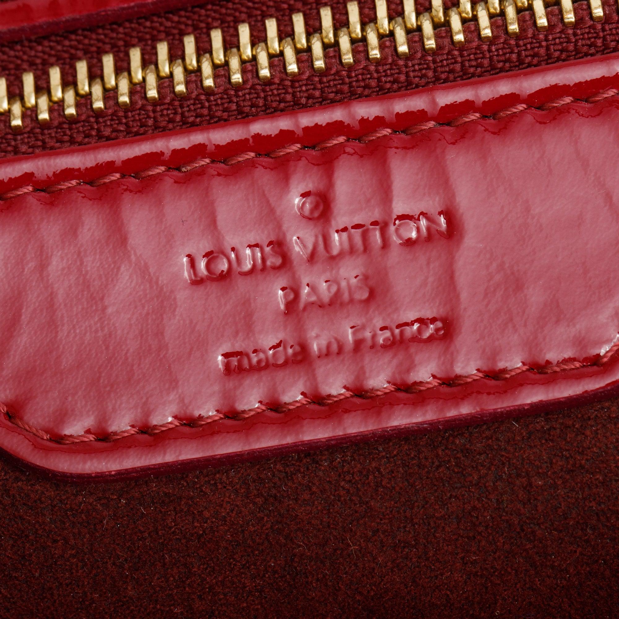 Louis Vuitton Red Patent Mahina Leather L Hobo