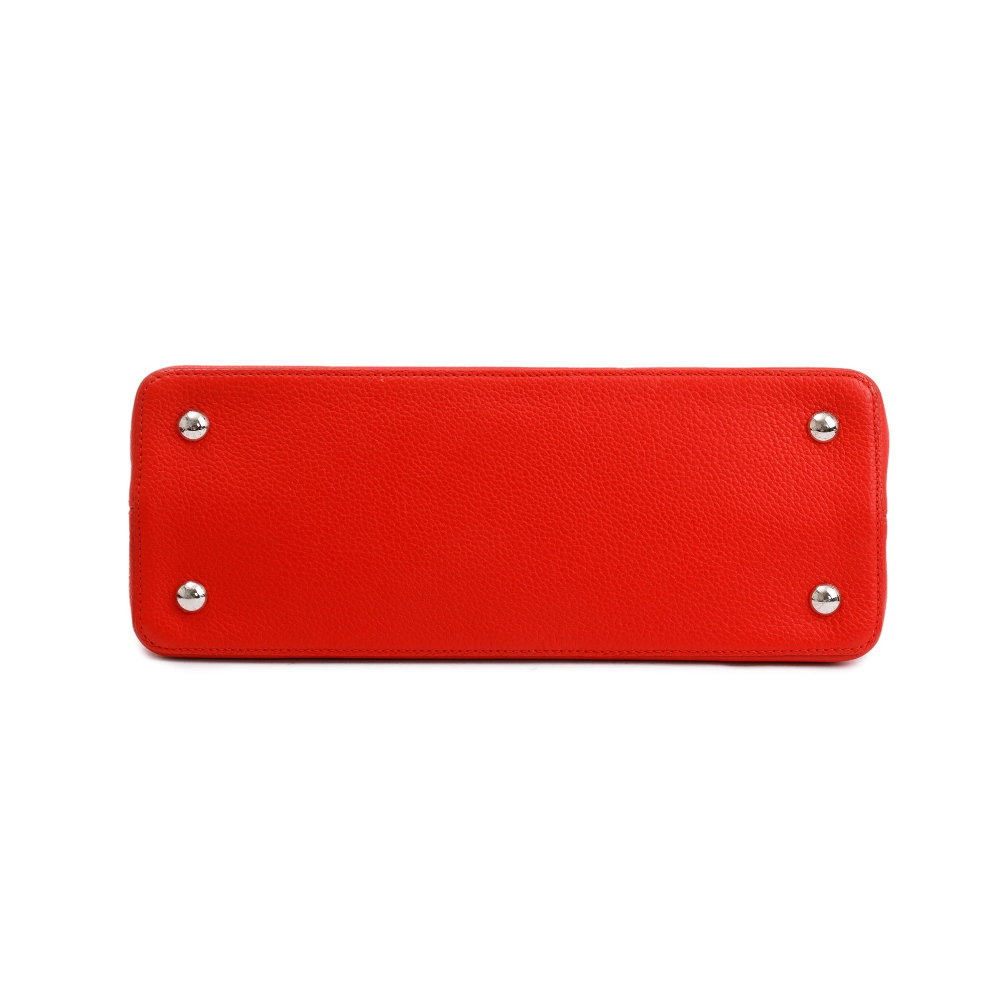 Louis Vuitton Red Taurillon Capucine MM