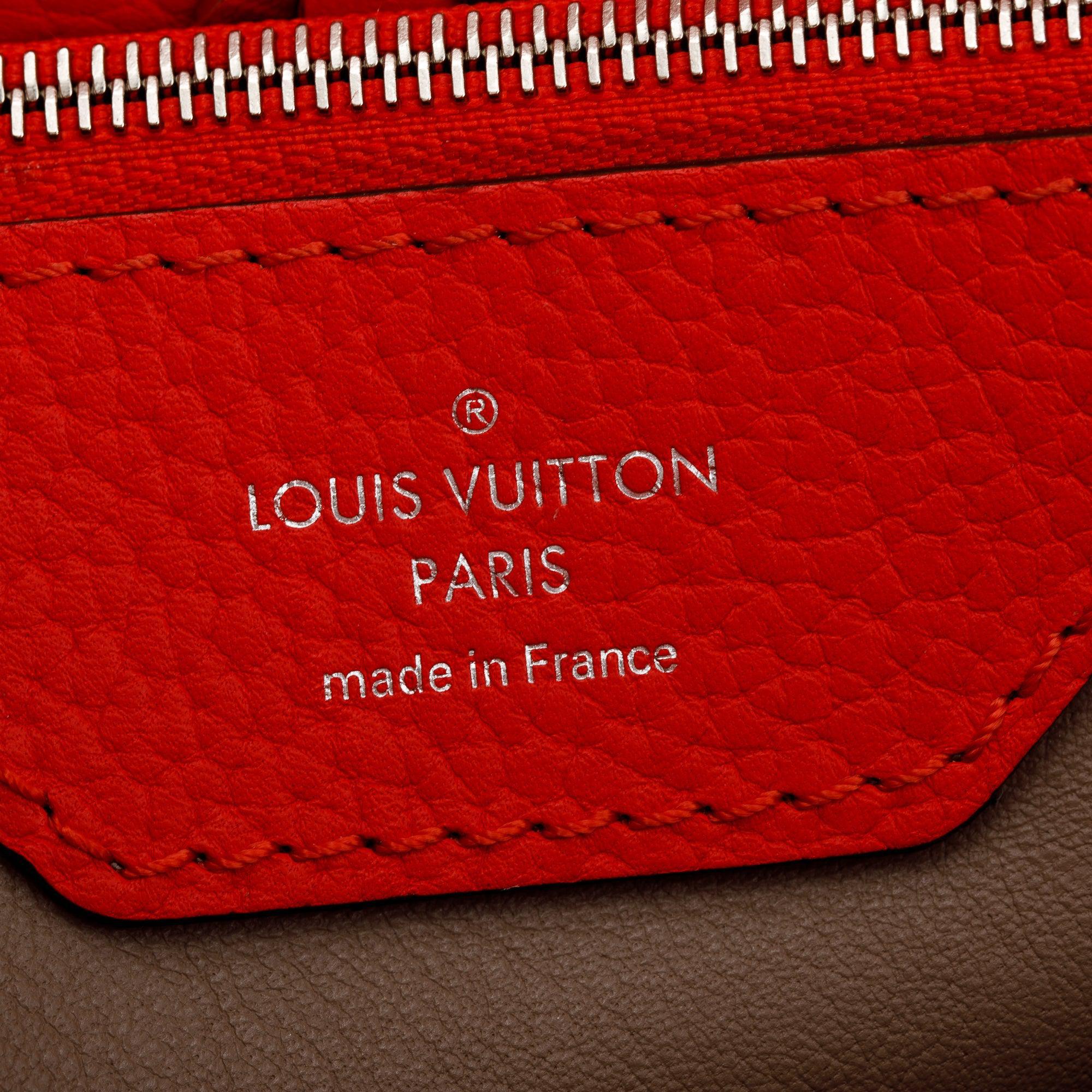 Louis Vuitton Red Taurillon Capucine MM
