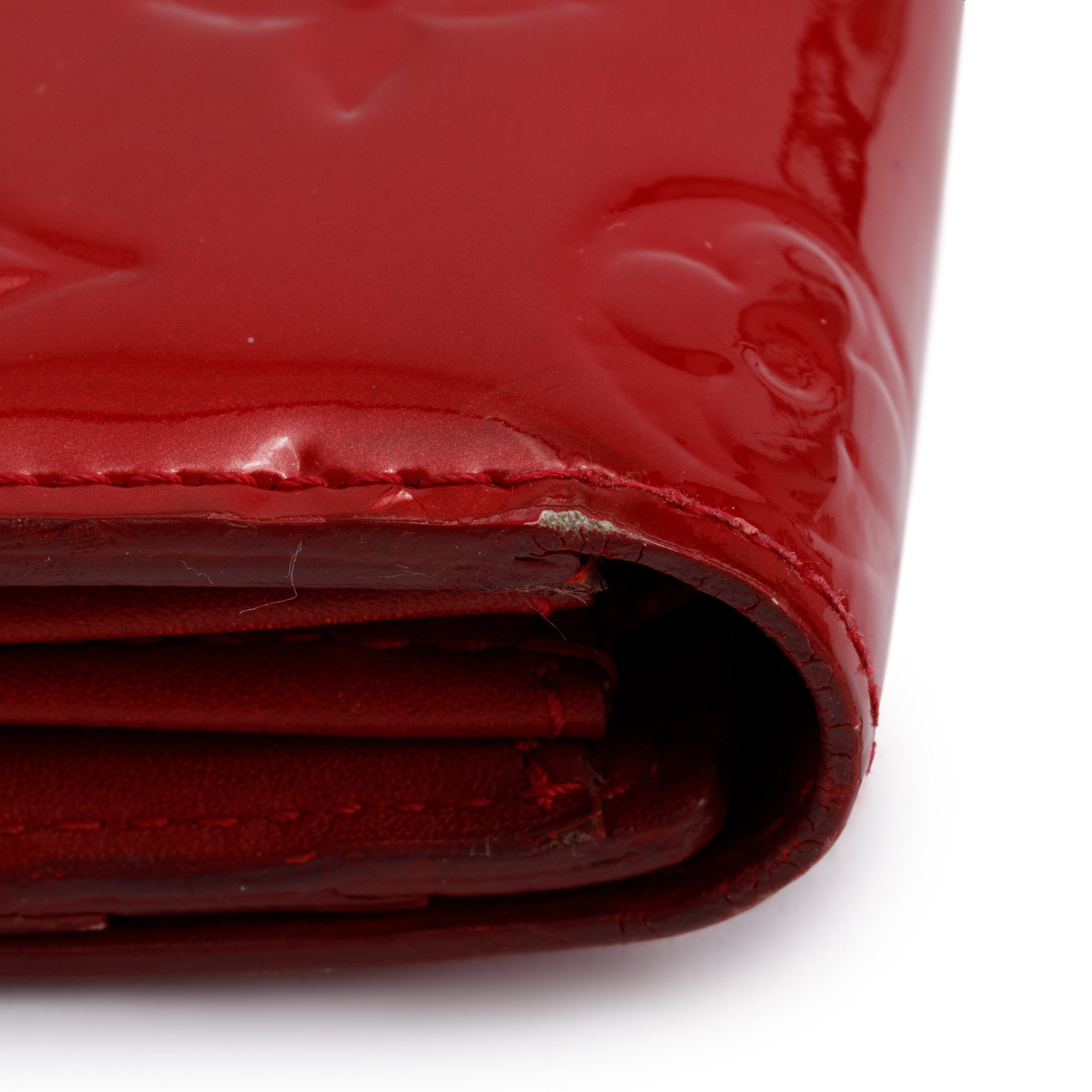 Louis Vuitton Red Vernis Leather Sarah Wallet