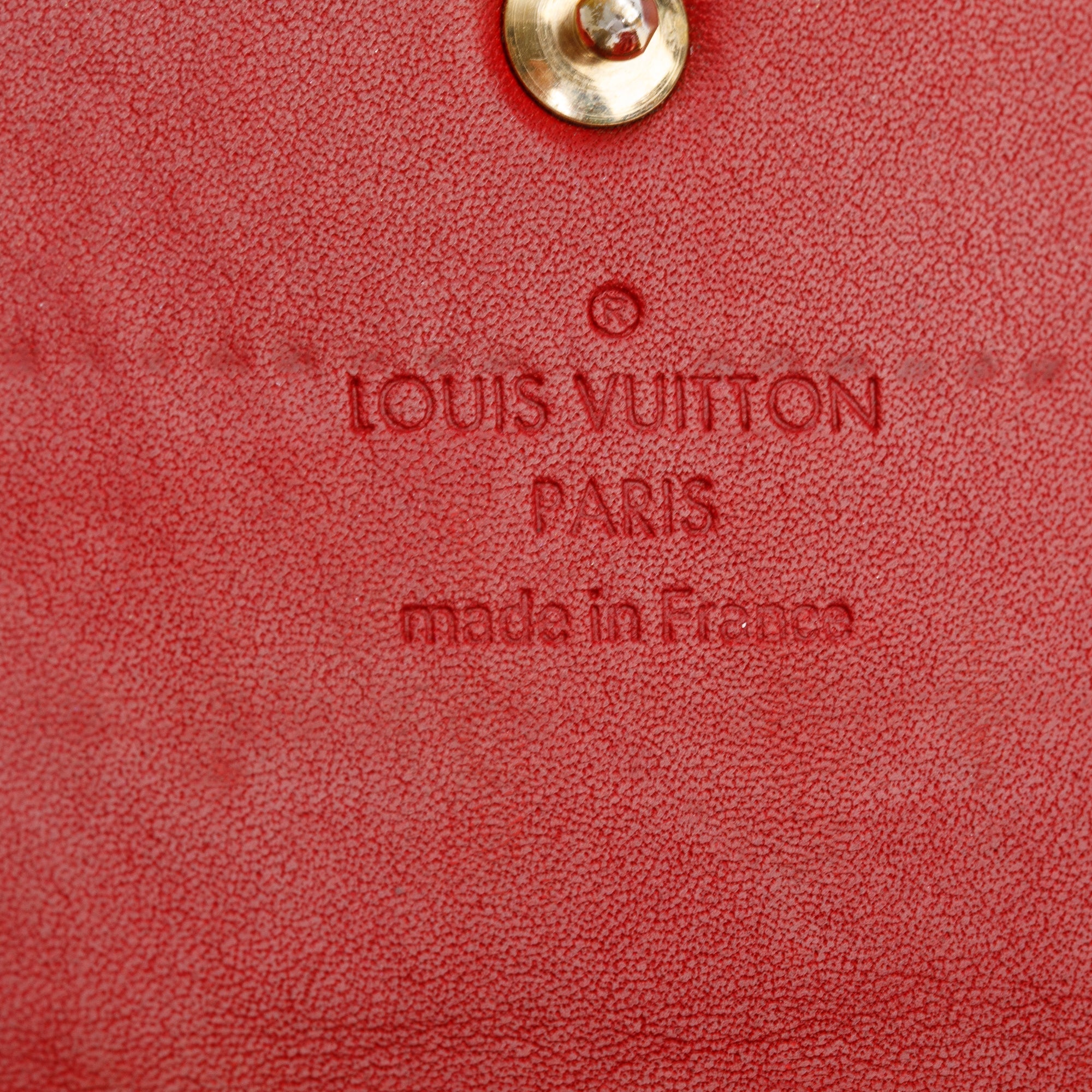 Louis Vuitton Red Vernis Leather Sarah Wallet