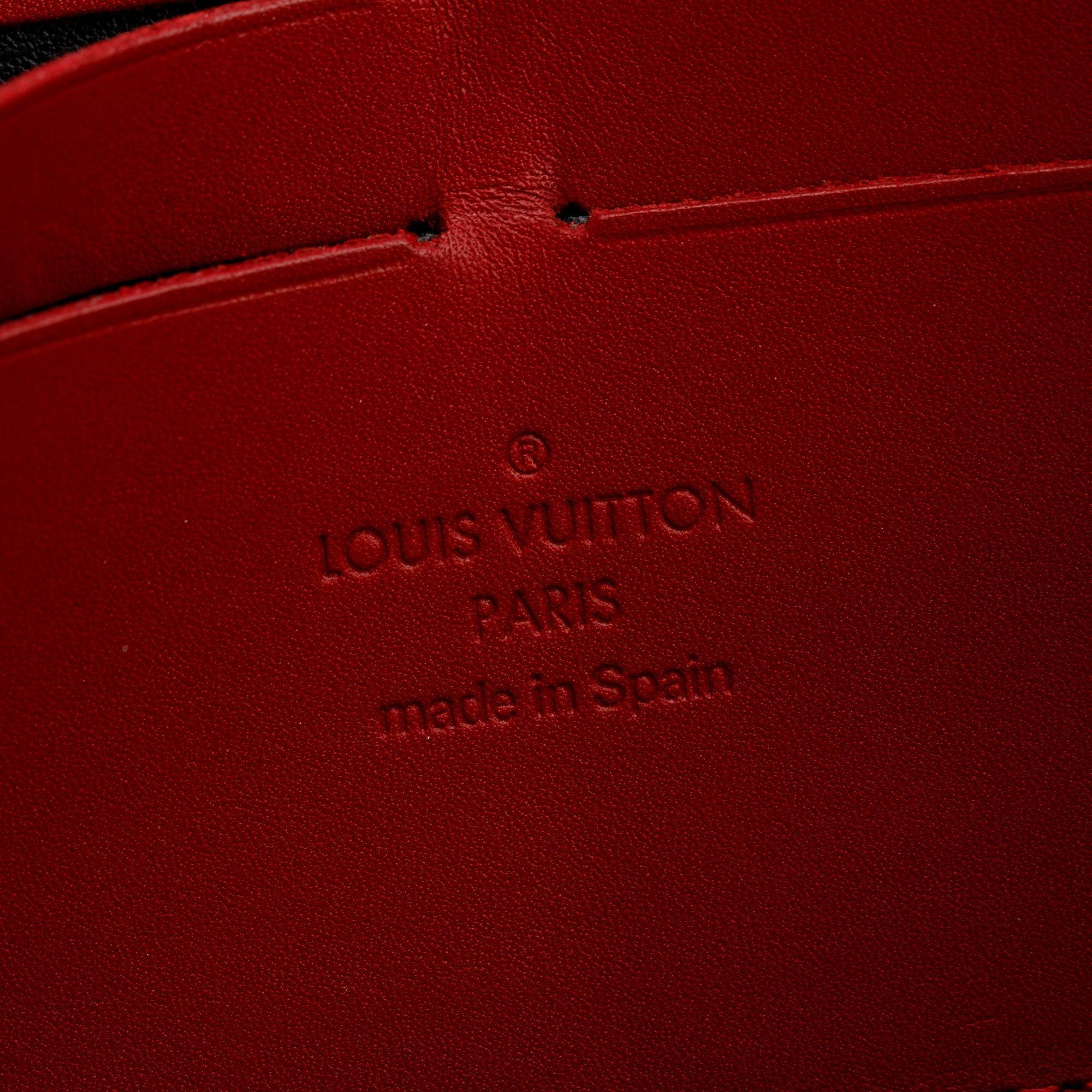 Louis Vuitton Red Vernis Leather Zippy Wallet w/ Box