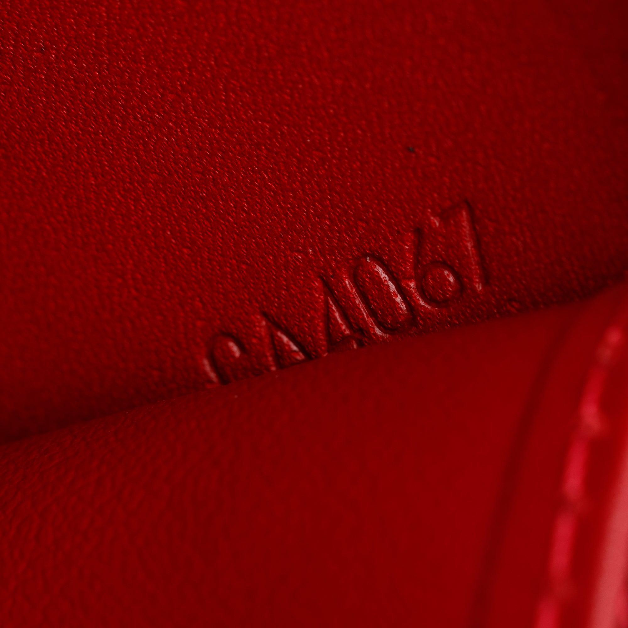 Louis Vuitton Red Vernis Leather Zippy Wallet w/ Box