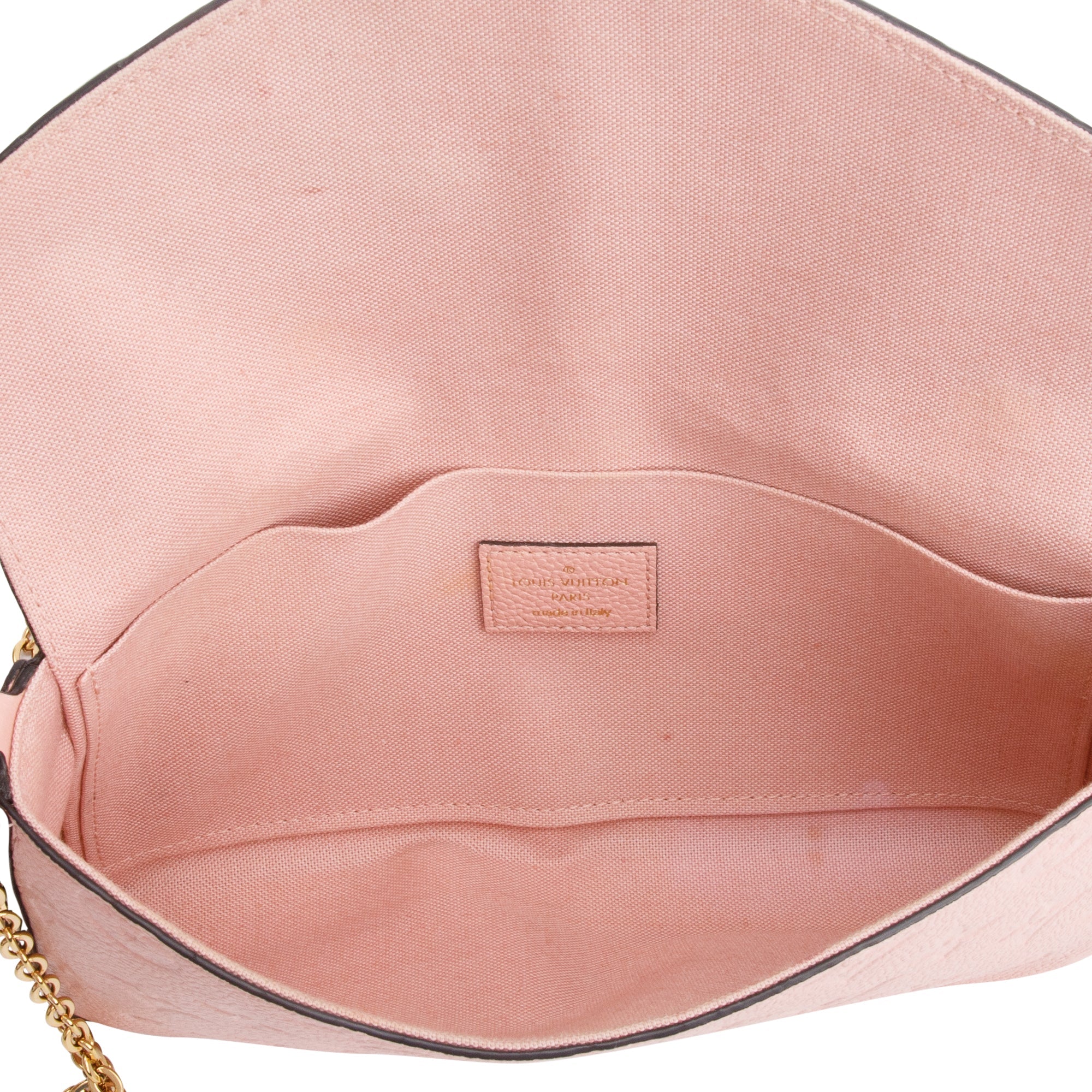 Louis Vuitton Rose Poudre Monogram Empreinte Leather Felicie Pochette w/ Inserts