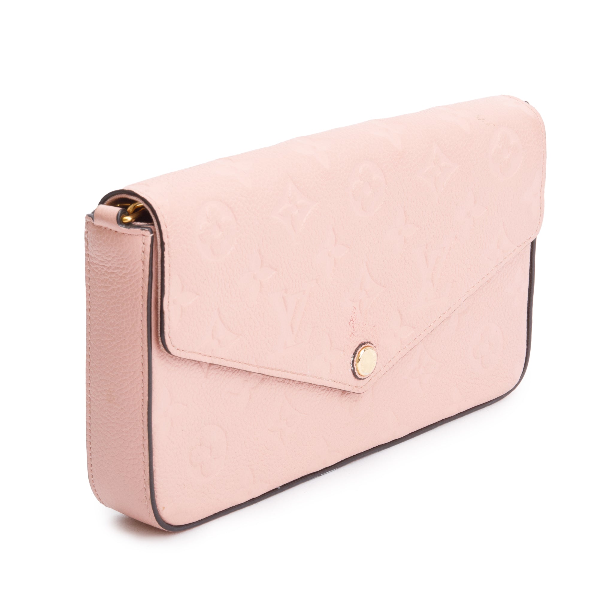 Louis Vuitton Rose Poudre Monogram Empreinte Leather Felicie Pochette w/ Inserts