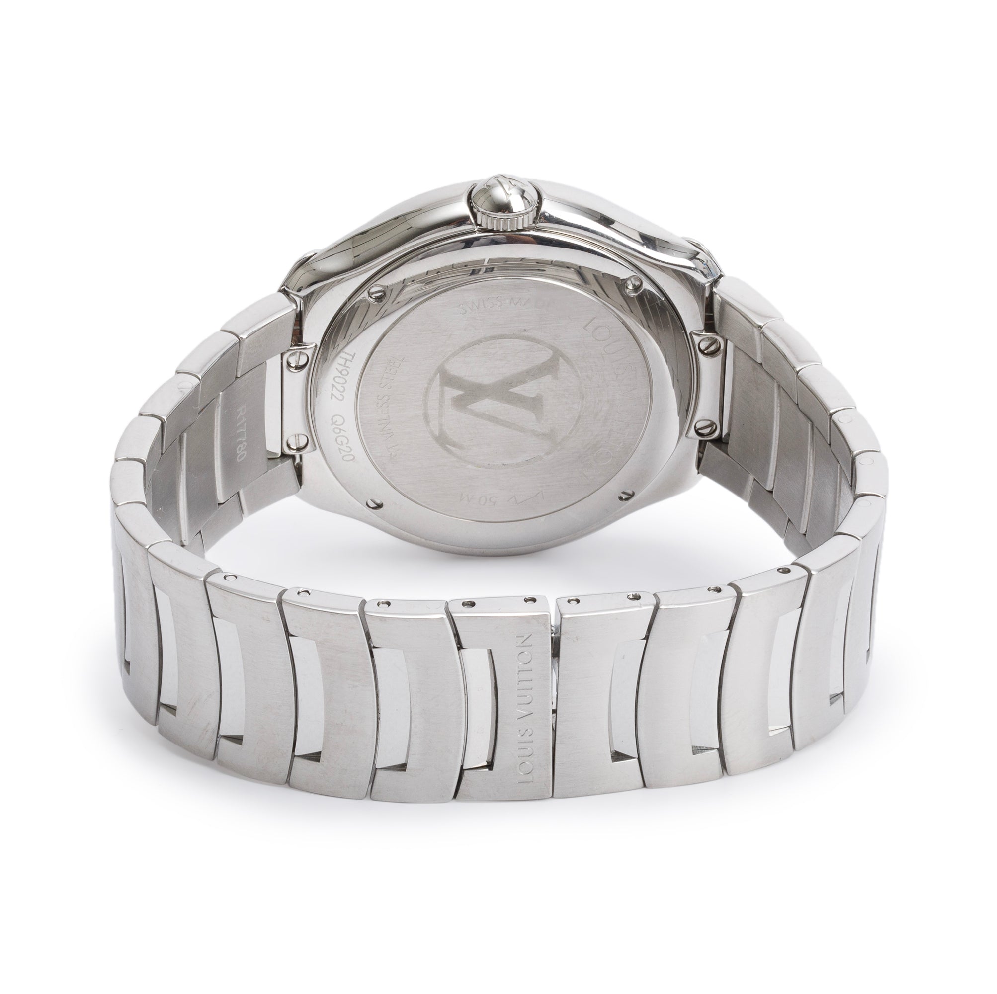 Louis Vuitton Stainless Steel Fifty Five 36 MM Automatic Watch Q6G20