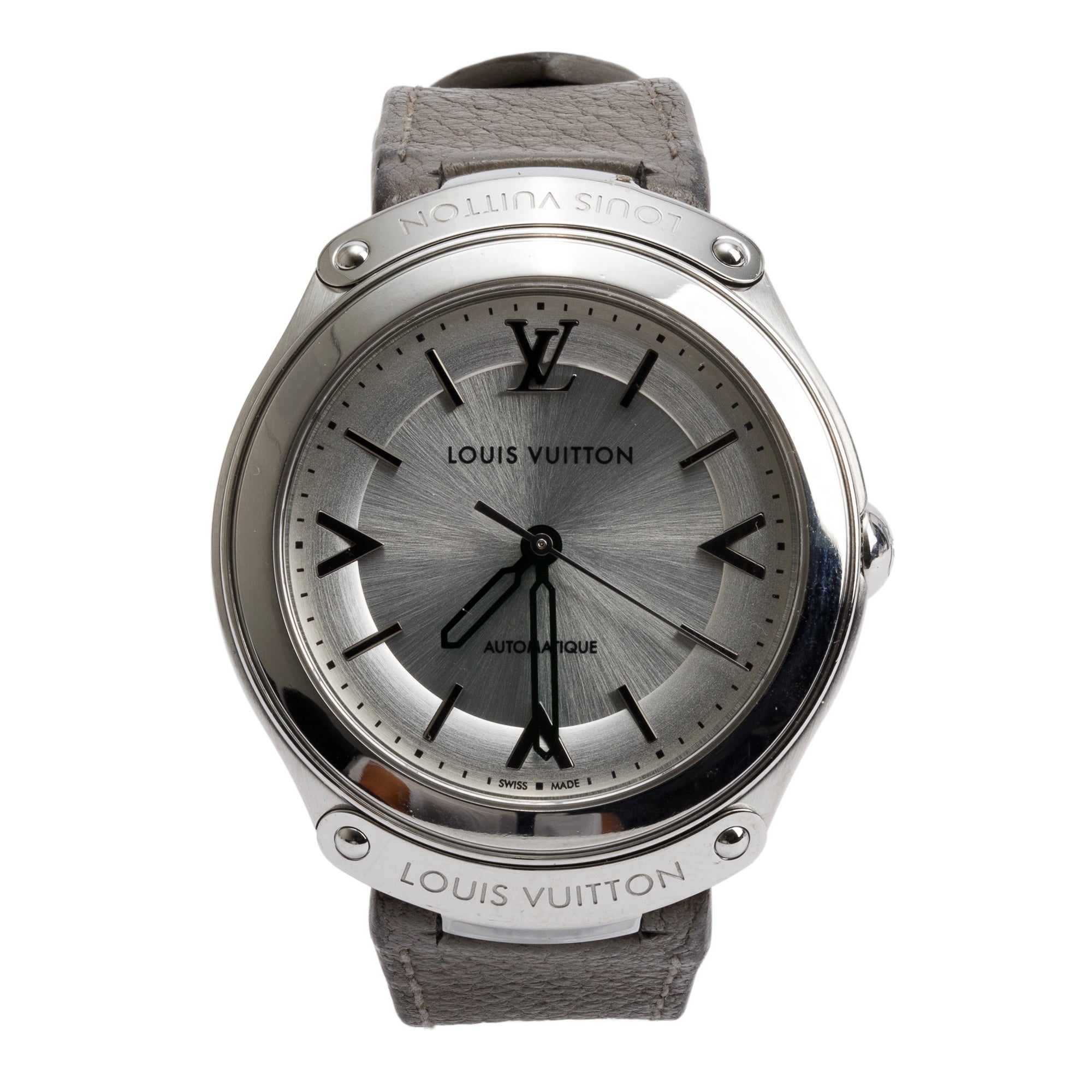 Louis Vuitton Stainless Steel Fifty Five 36 MM Automatic Watch w/ Box & Papers