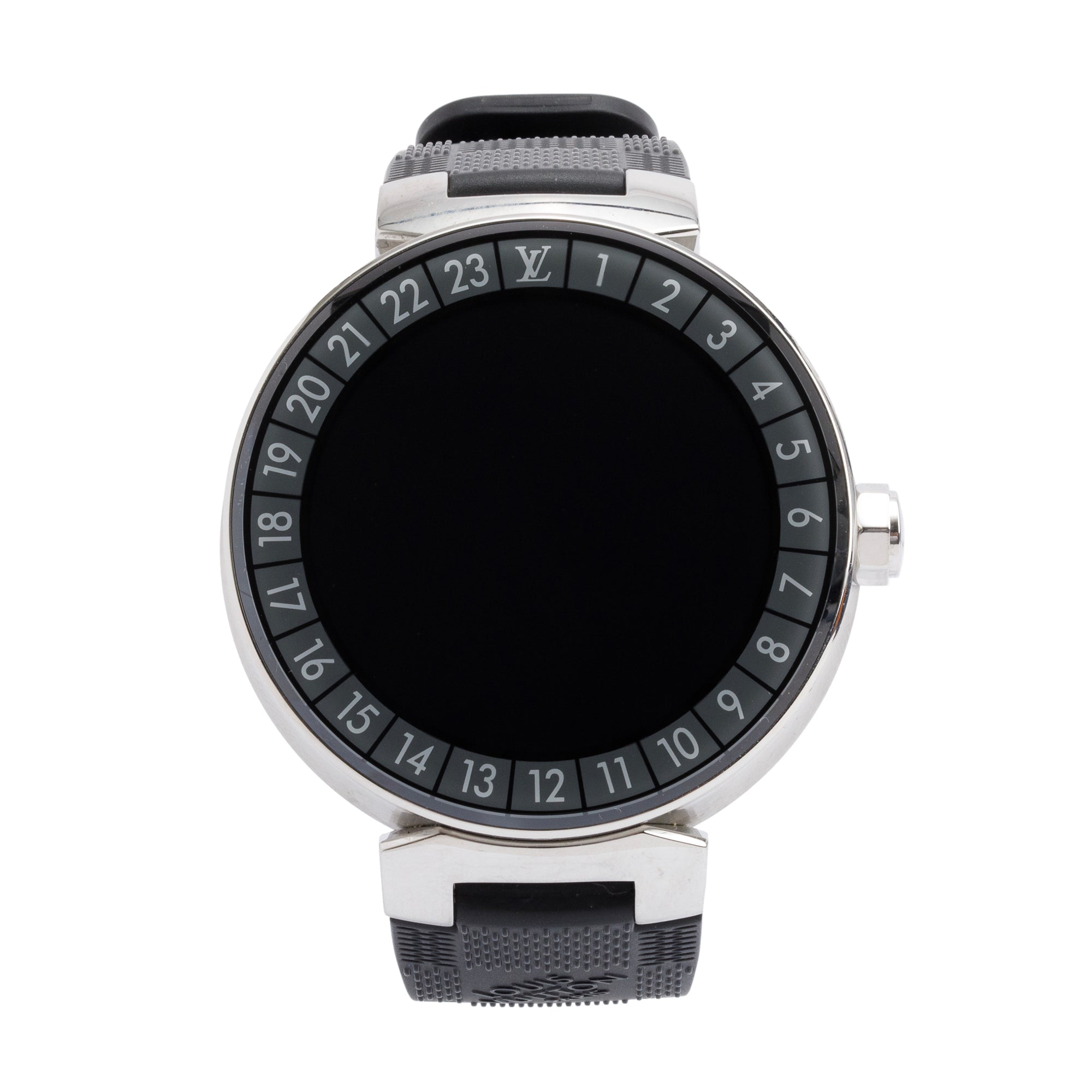 Louis Vuitton Stainless Steel Tambour Horizon 43 MM Digital Smart Watch QA004 w/ Box & Charger