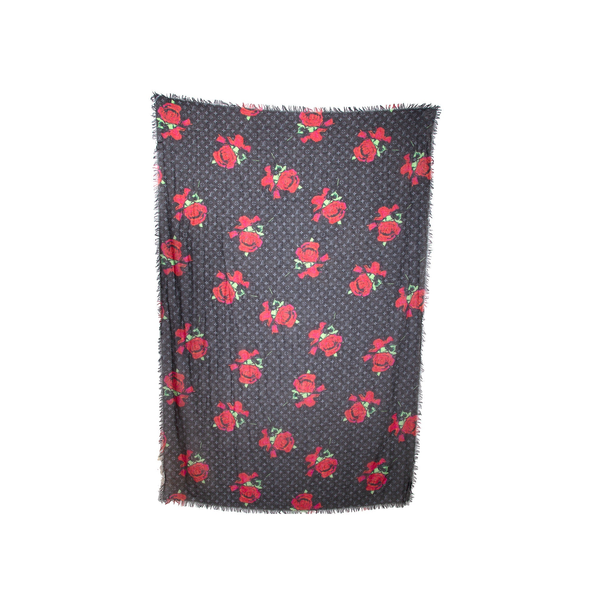 Louis Vuitton Stephen Sprouse Monogram Roses Stole w/ Box