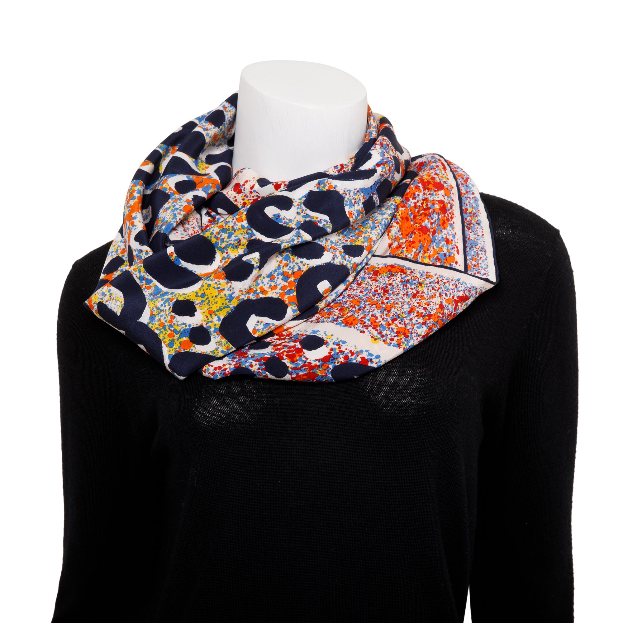 Louis Vuitton Stephen Sprouse Multcolor Leopard Print Cashmere Silk Scarf w/ Box