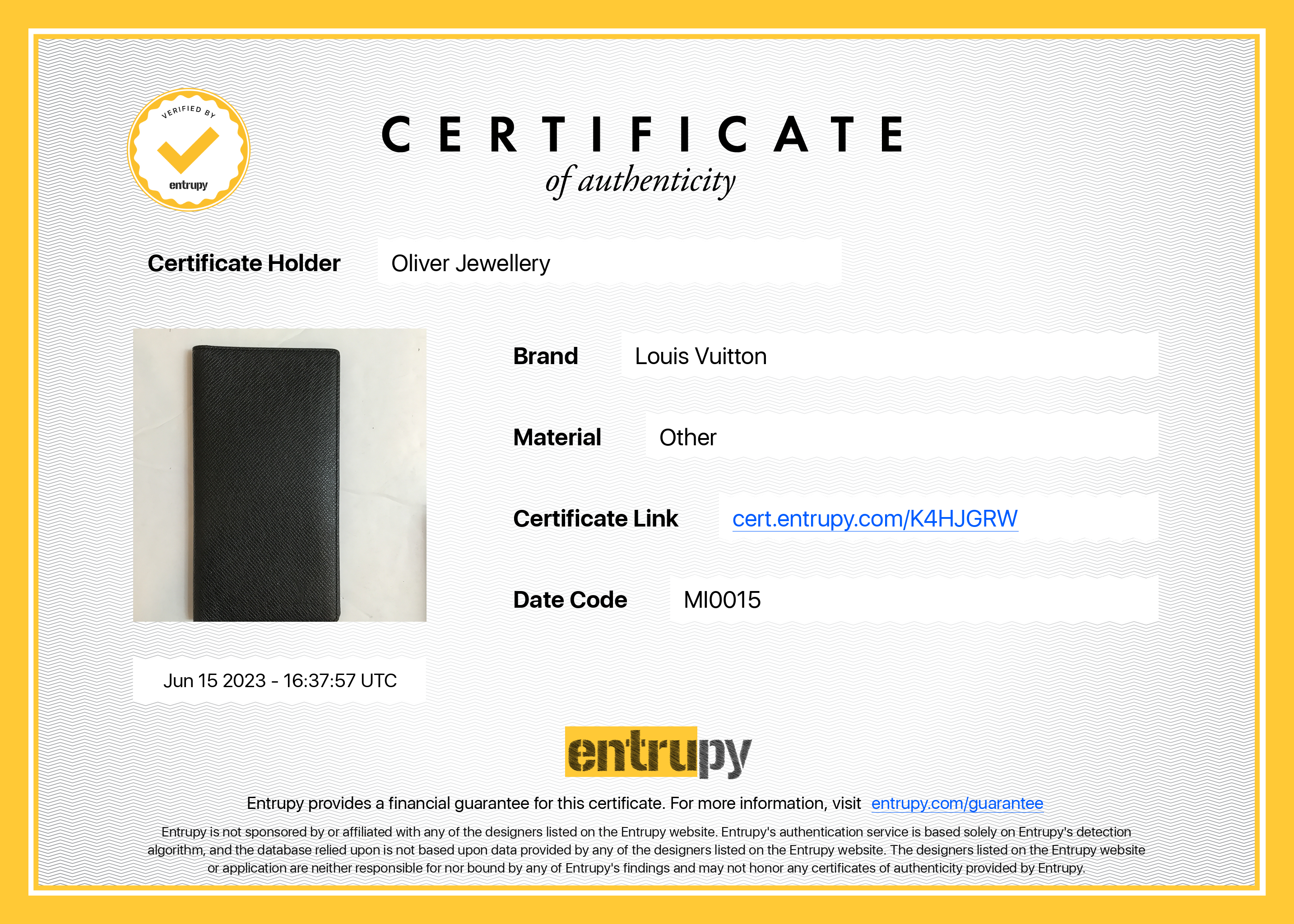 Louis Vuitton Taiga Leather Vertical Long Bifold Wallet