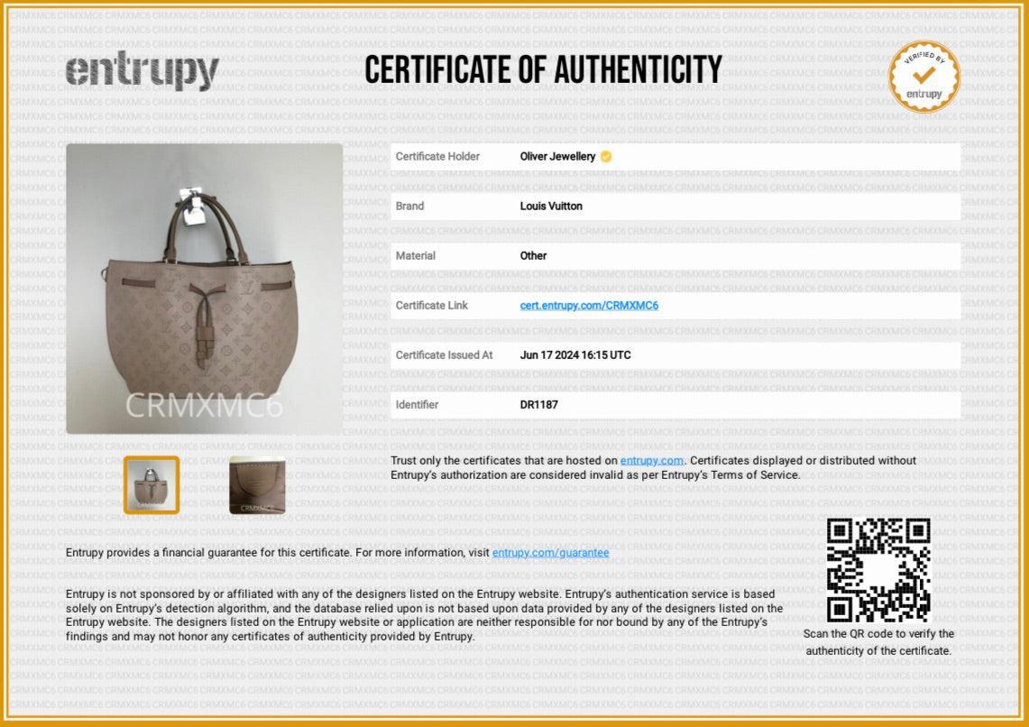 Louis Vuitton Taupe Monogram Mahina Girolata w/ Strap & Pouch