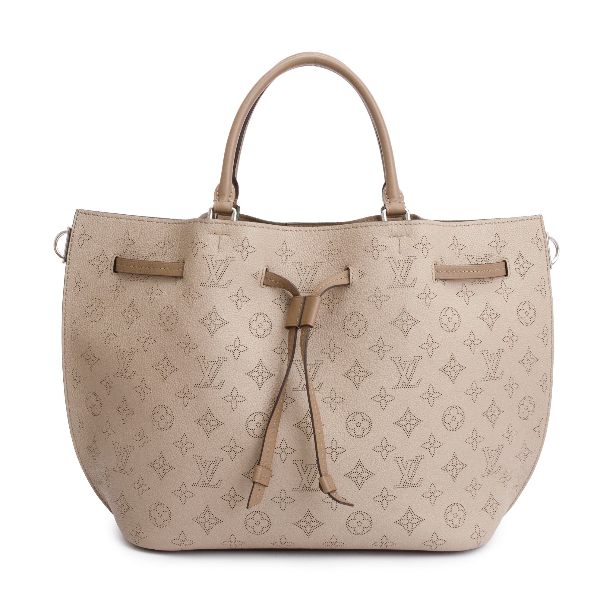 Louis Vuitton Taupe Monogram Mahina Girolata w/ Strap & Pouch