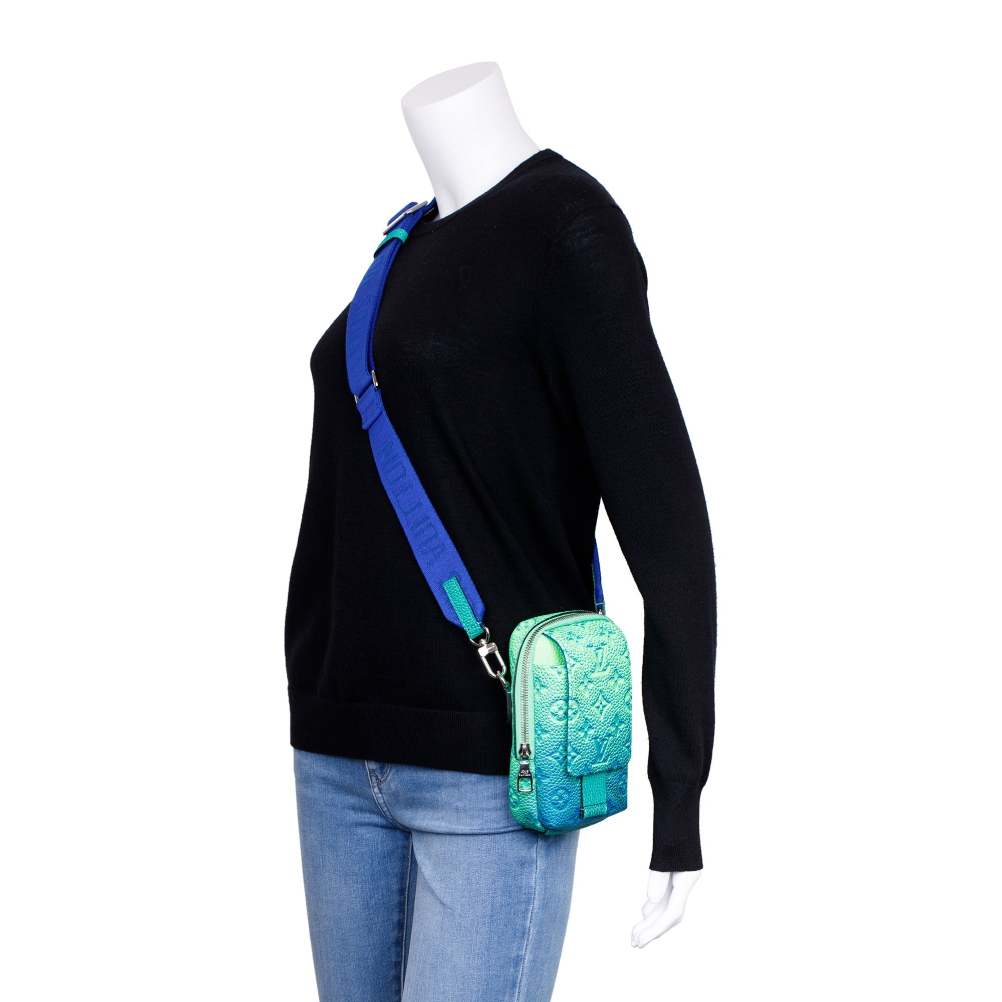 Louis Vuitton Taurillon Monogram Illusion Double Phone Pouch with box