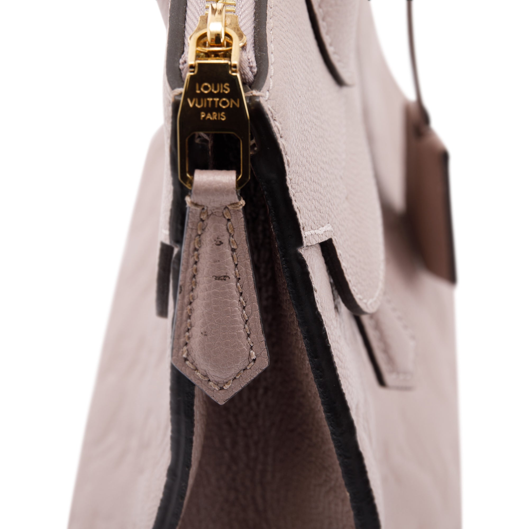 Louis Vuitton Turtledove Monogram Empreinte Pont Neuf MM Bag w/ Strap