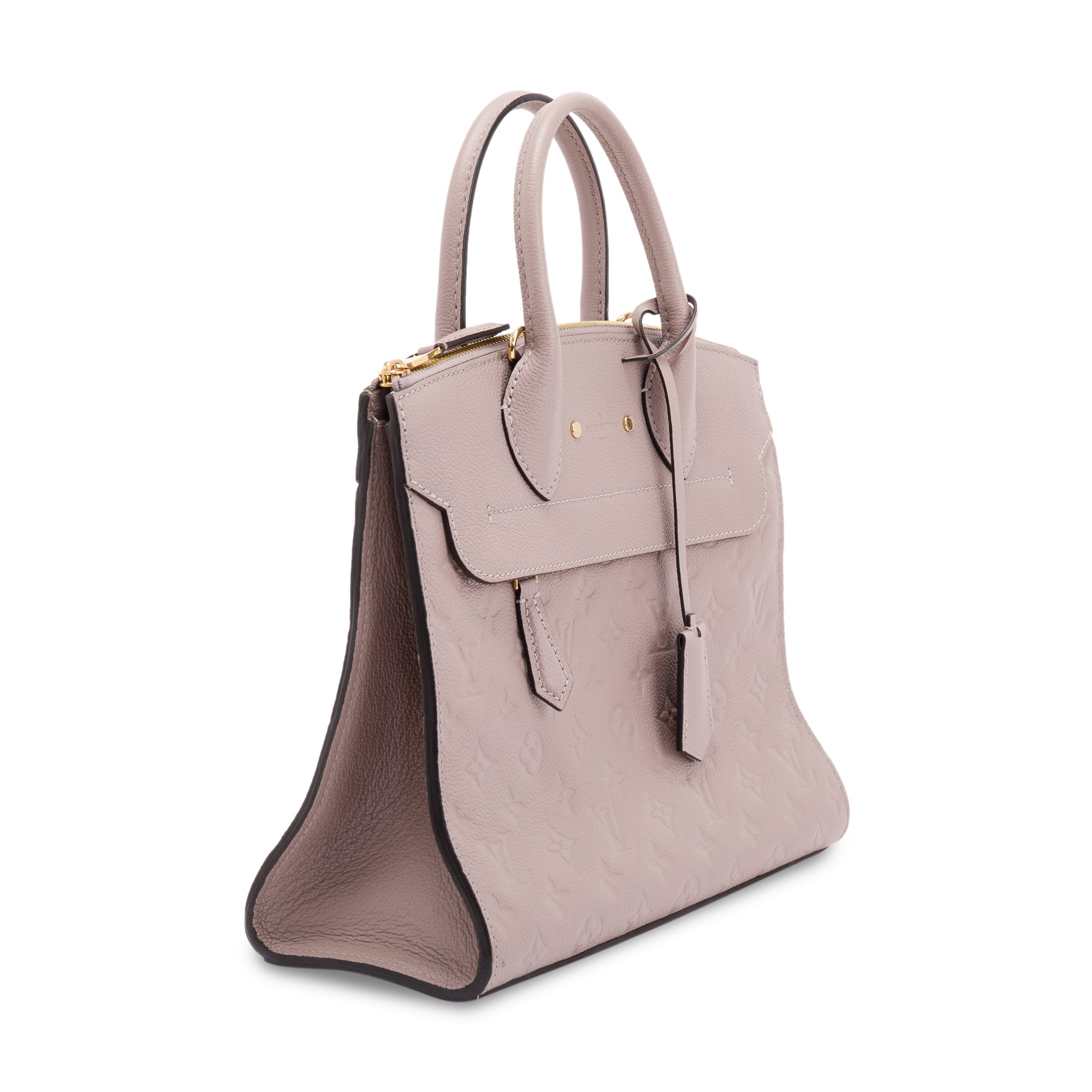 Louis Vuitton Turtledove Monogram Empreinte Pont Neuf MM Bag w/ Strap