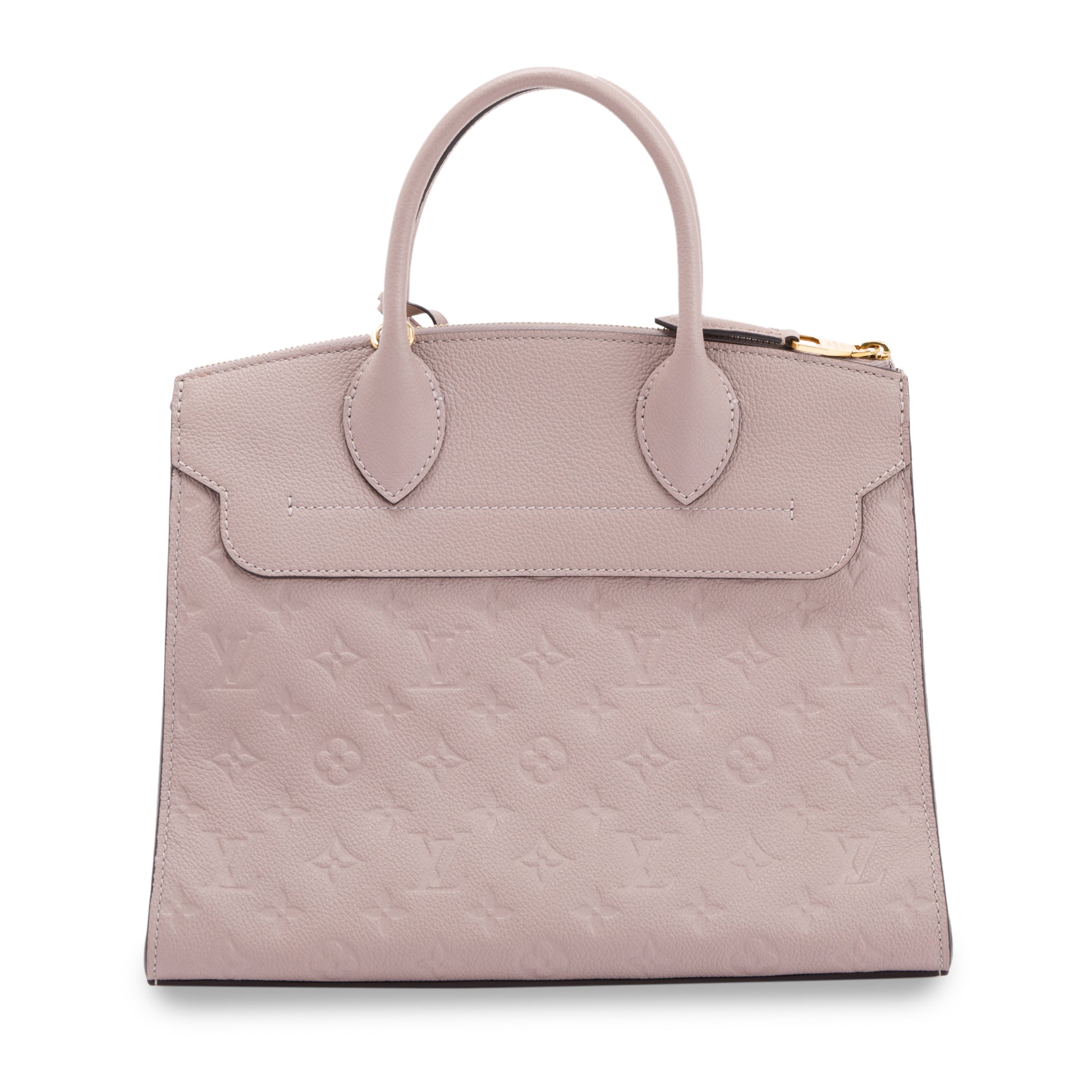 Louis Vuitton Turtledove Monogram Empreinte Pont Neuf MM Bag w/ Strap