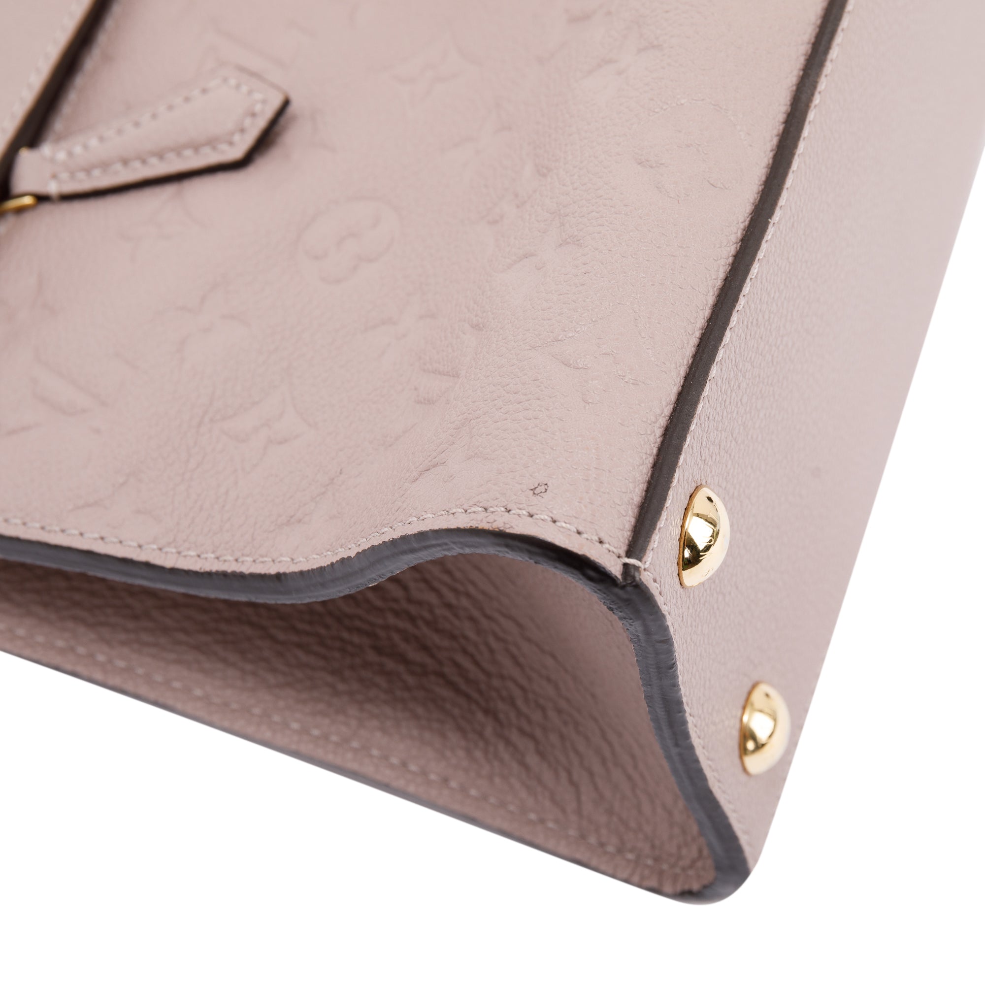 Louis Vuitton Turtledove Monogram Empreinte Pont Neuf MM Bag w/ Strap