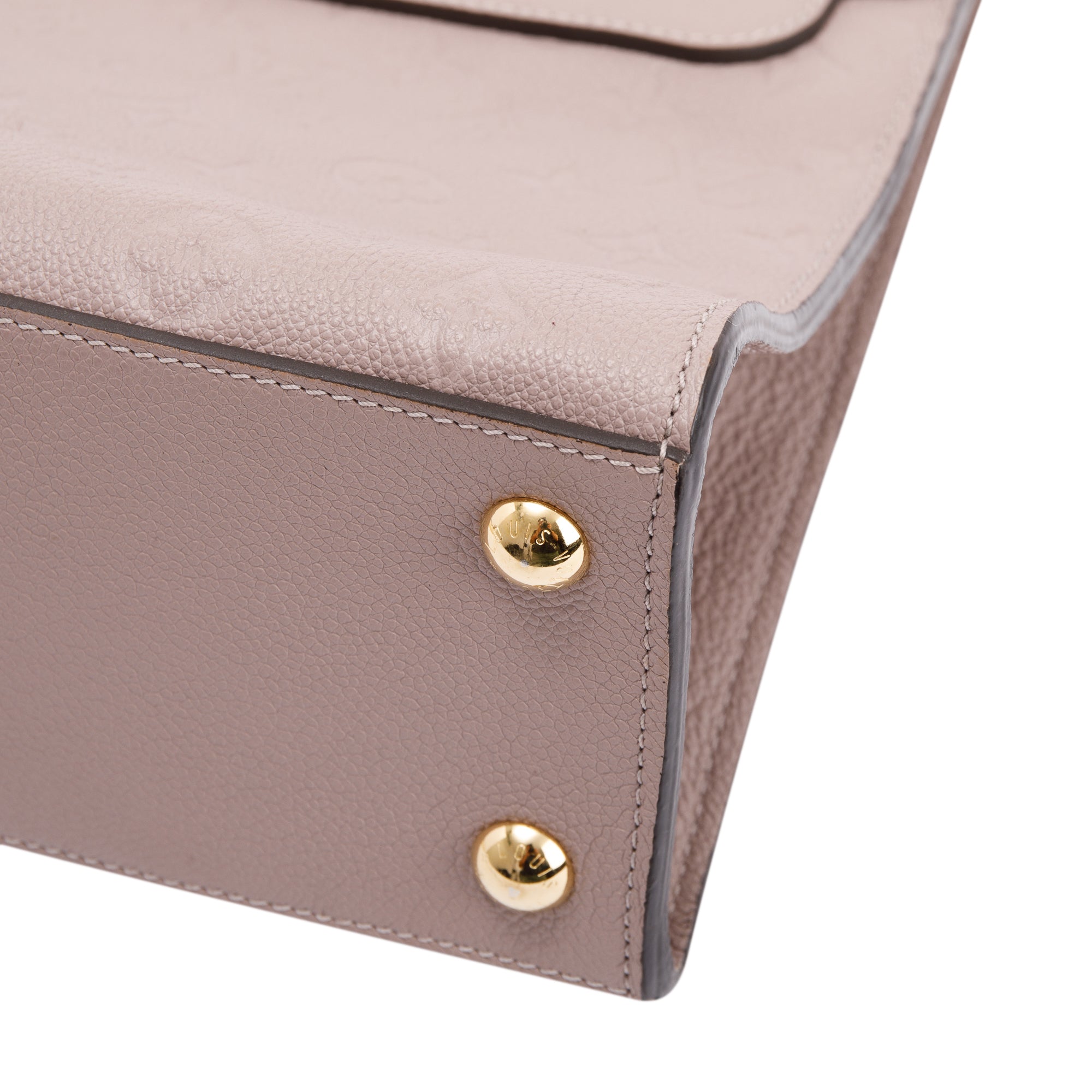 Louis Vuitton Turtledove Monogram Empreinte Pont Neuf MM Bag w/ Strap