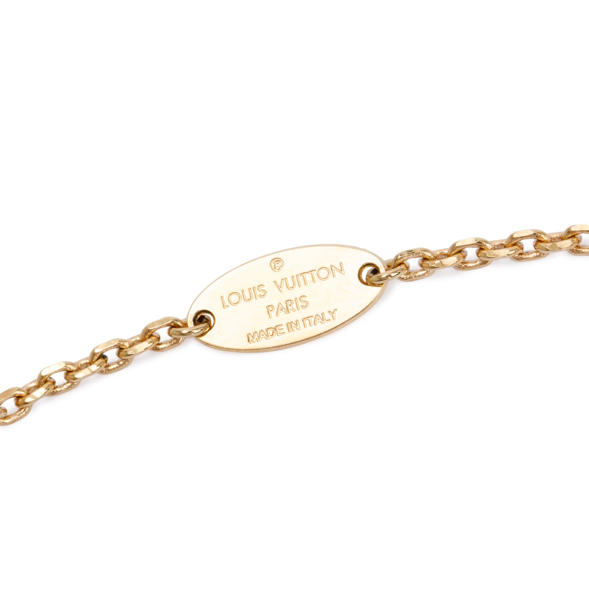 Louis Vuitton Two-Tone Brass Crazy in Lock Pendant Necklace
