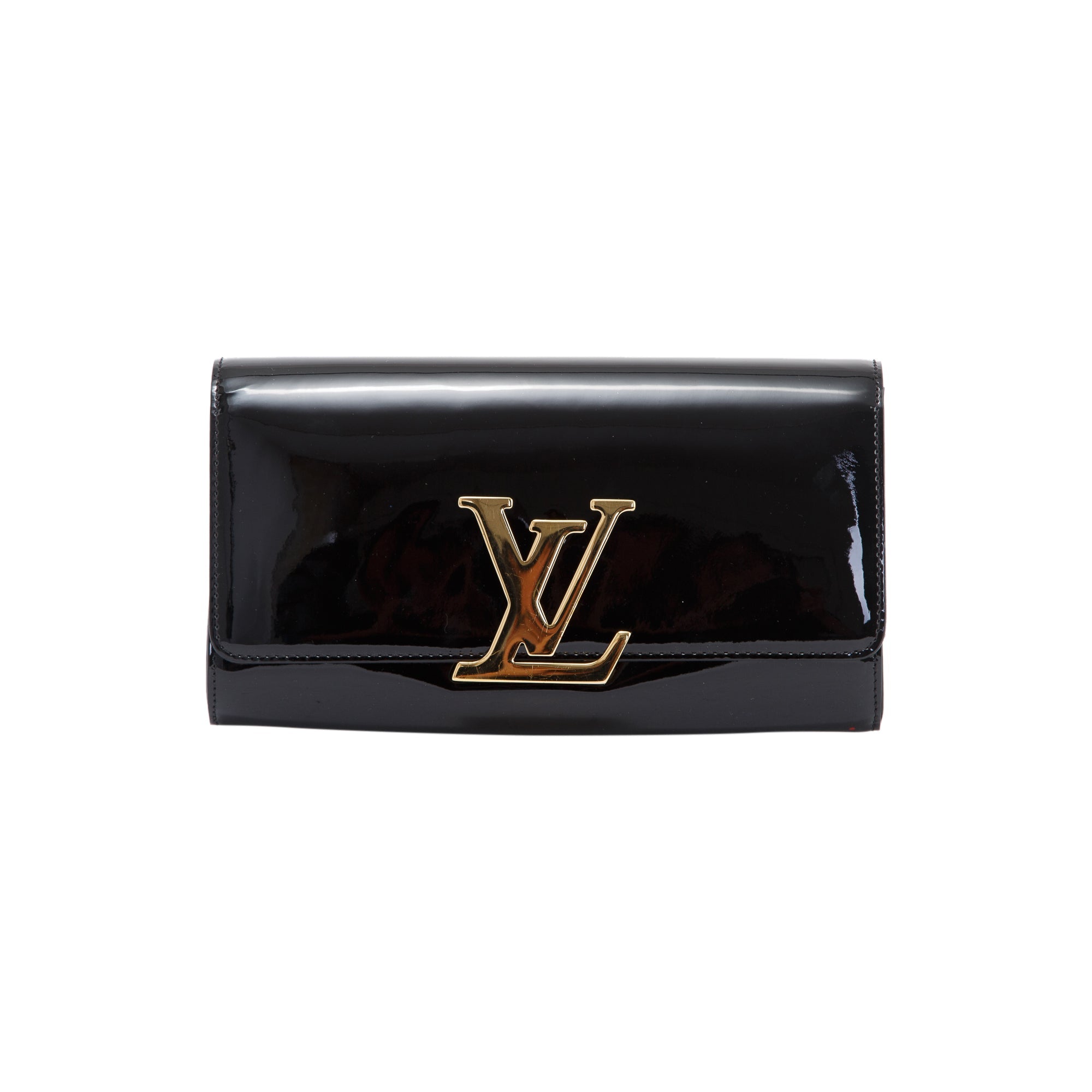Louis Vuitton Vernis Leather Louise Clutch w/ Box