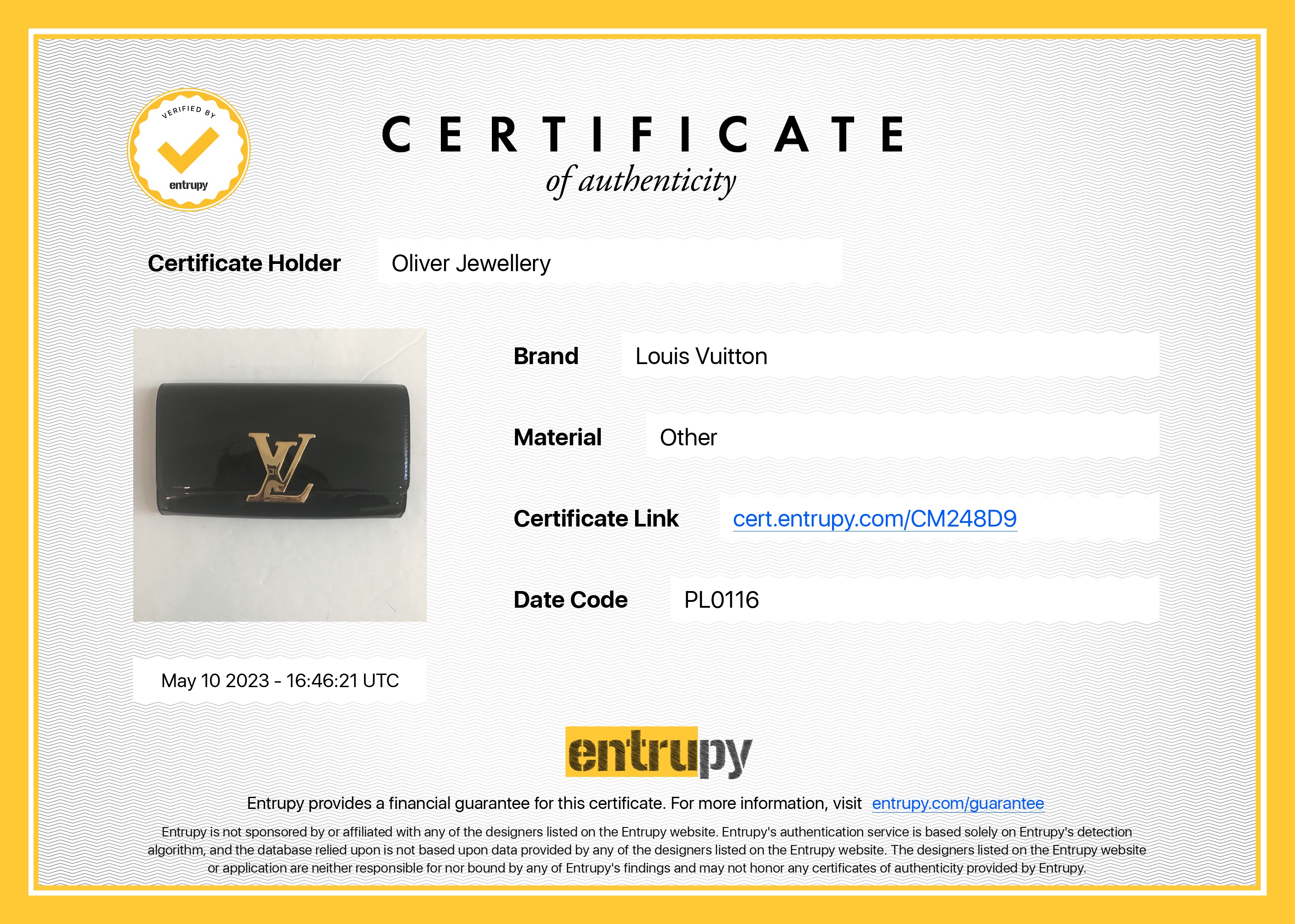 Louis Vuitton Vernis Leather Louise Clutch w/ Box