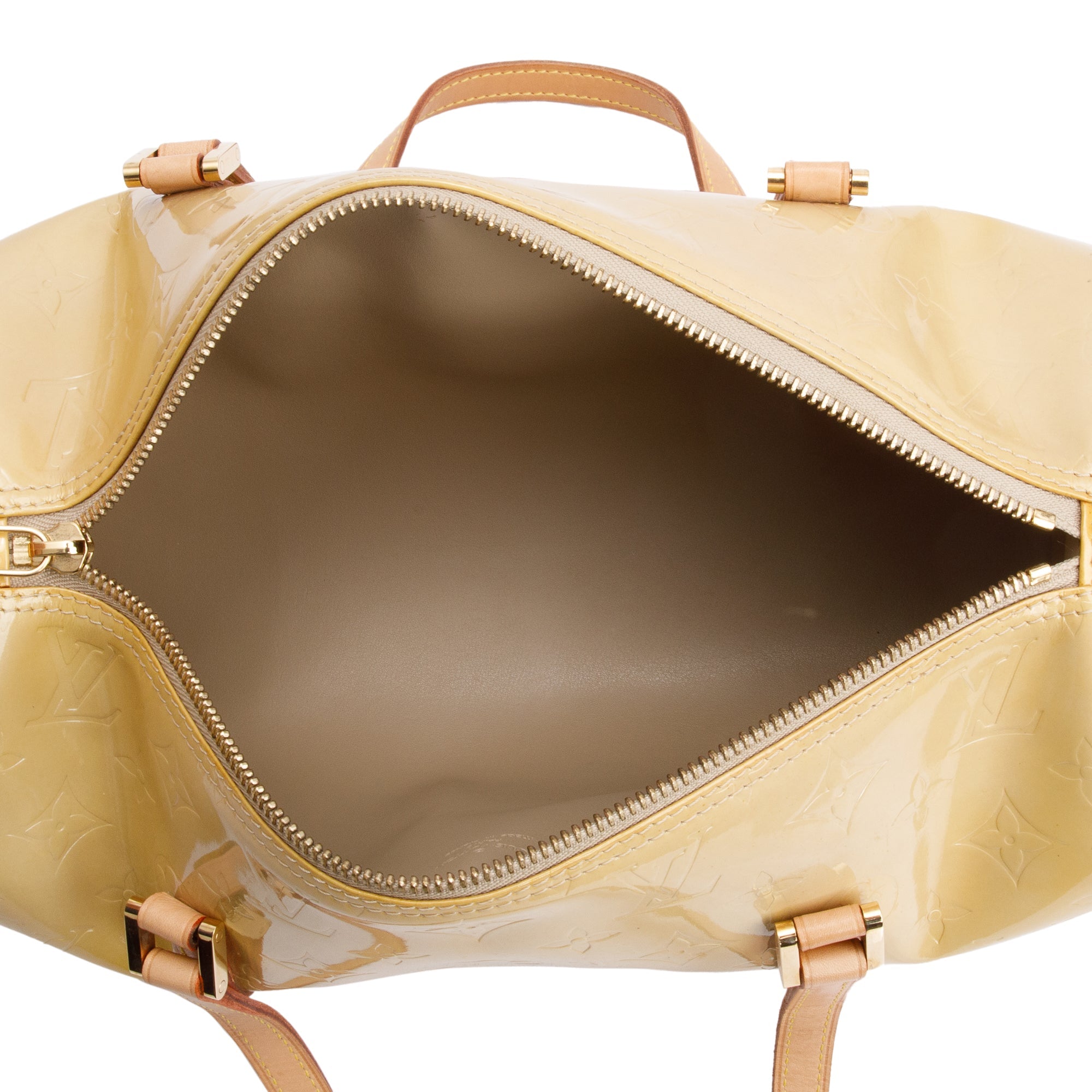 Louis Vuitton Vintage Beige Monogram Vernis Leather Bedford