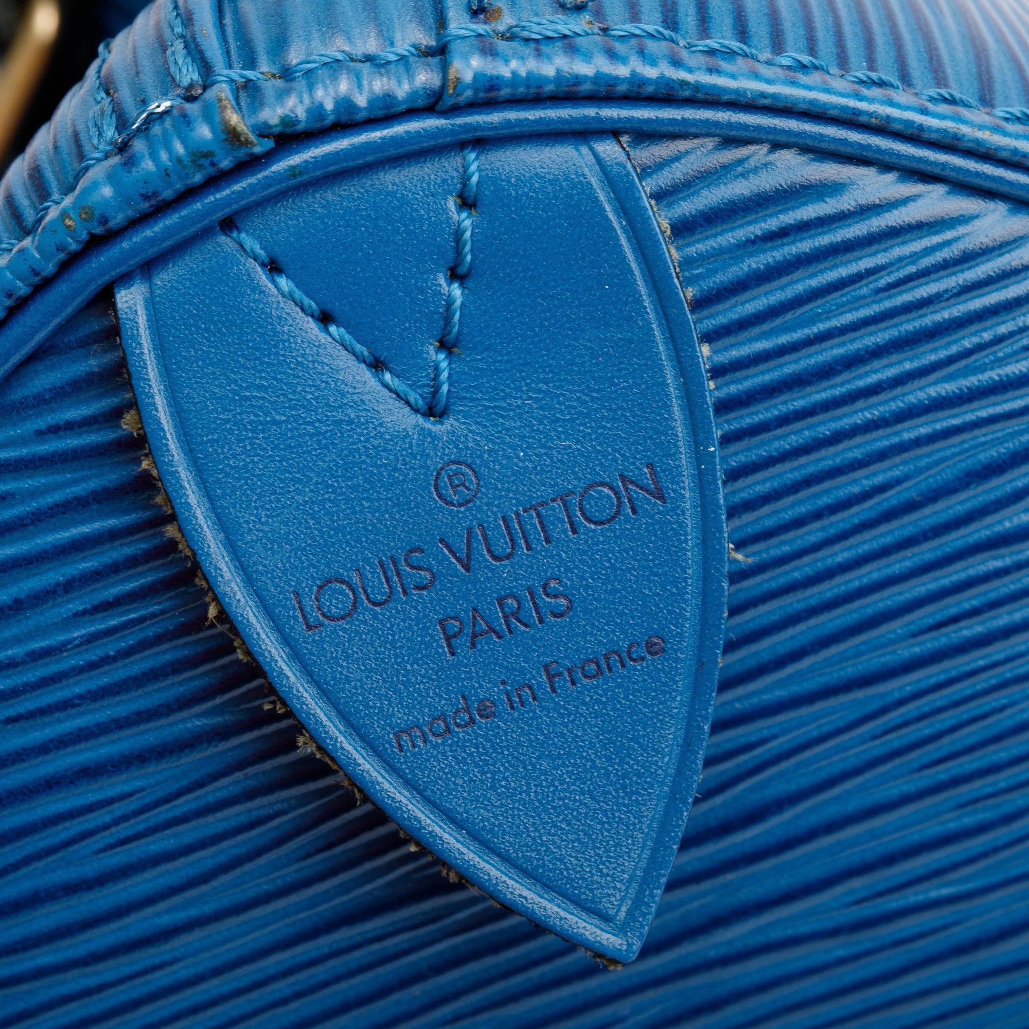 Louis Vuitton Vintage Blue Hand Painted Epi Leather Speedy 30