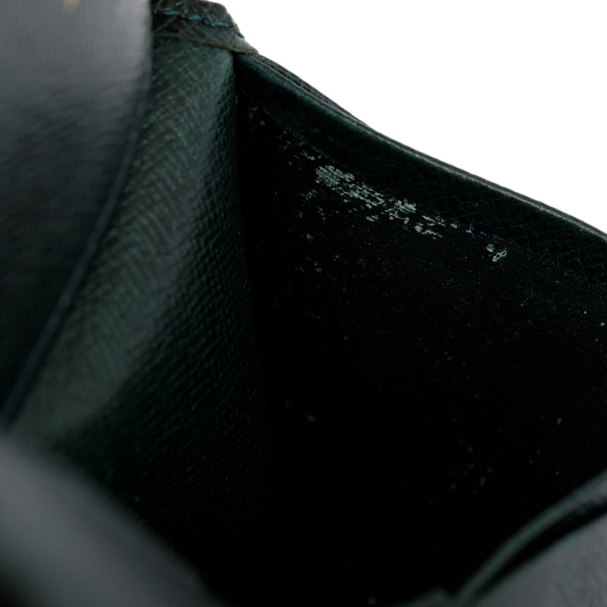 Louis Vuitton Vintage Green Taiga Leather Card Case