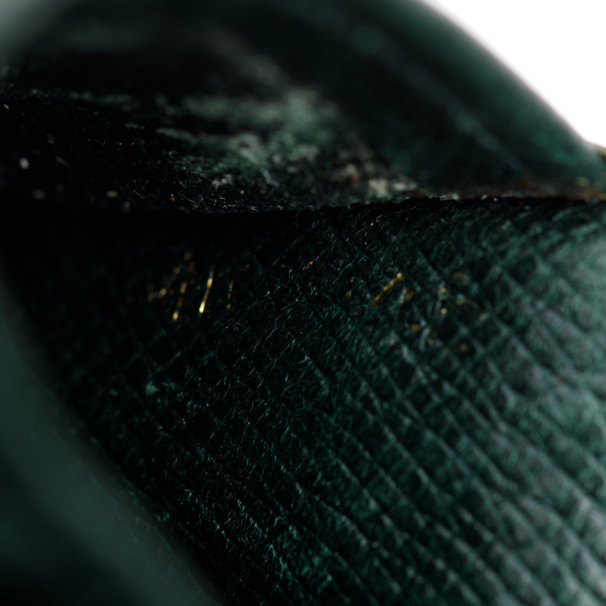 Louis Vuitton Vintage Green Taiga Leather Card Case