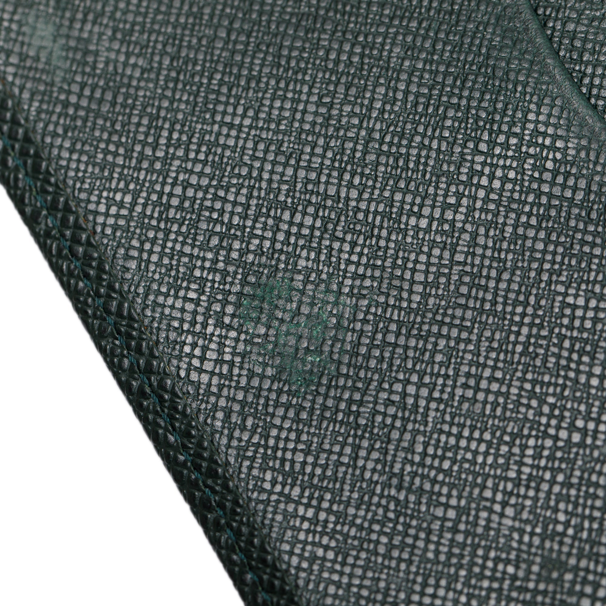 Louis Vuitton Vintage Green Taiga Leather Card Case