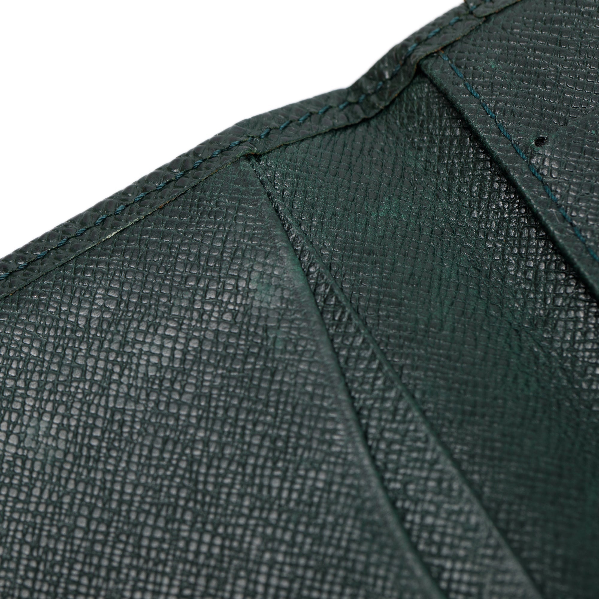 Louis Vuitton Vintage Green Taiga Leather Card Case