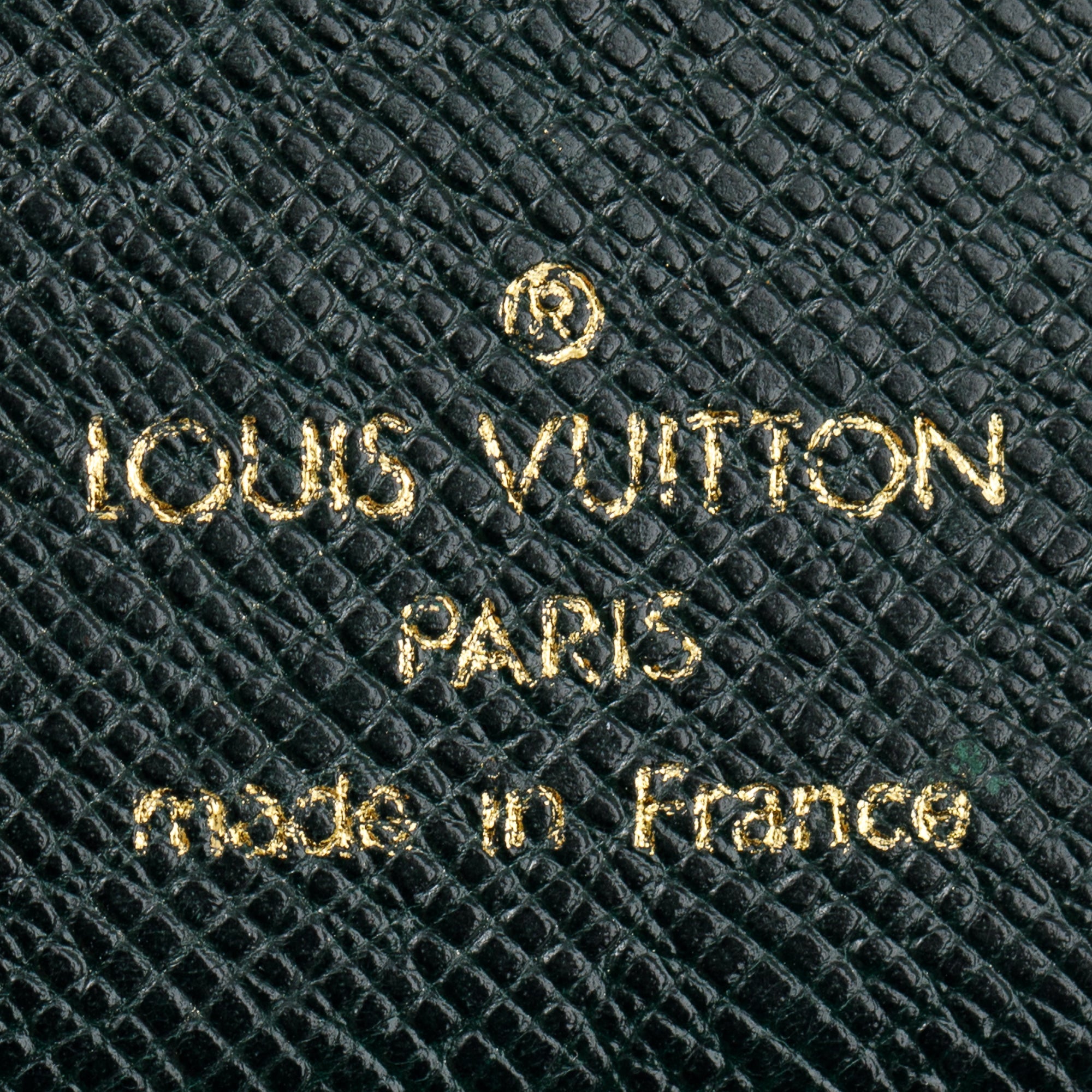 Louis Vuitton Vintage Green Taiga Leather Card Case